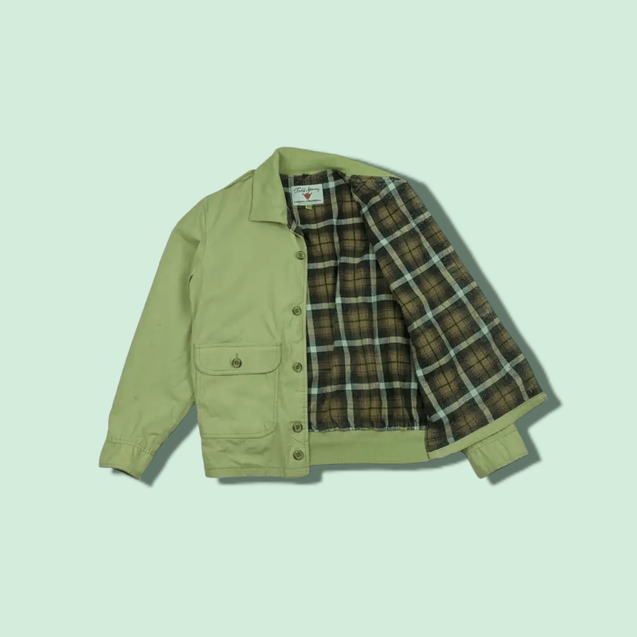 image of Field And Stream x Vintage Field & Stream Bomber Style Jacket in Khaki, Men's (Size Medium)