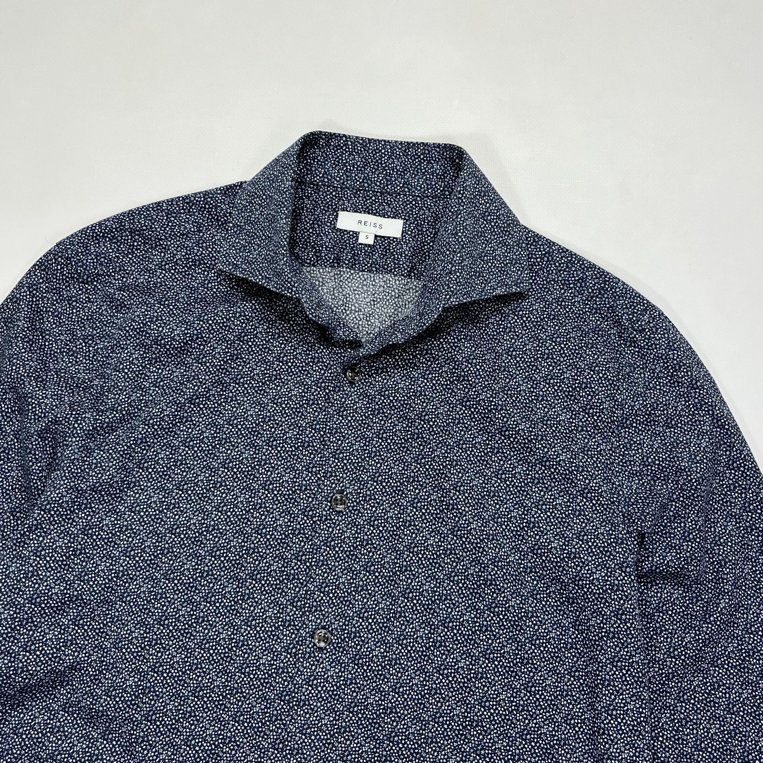 Designer × Reiss Reiss Pacific Micro Print Regular Fit Shirt Size US S / EU 44-46 / 1 - 6 Thumbnail