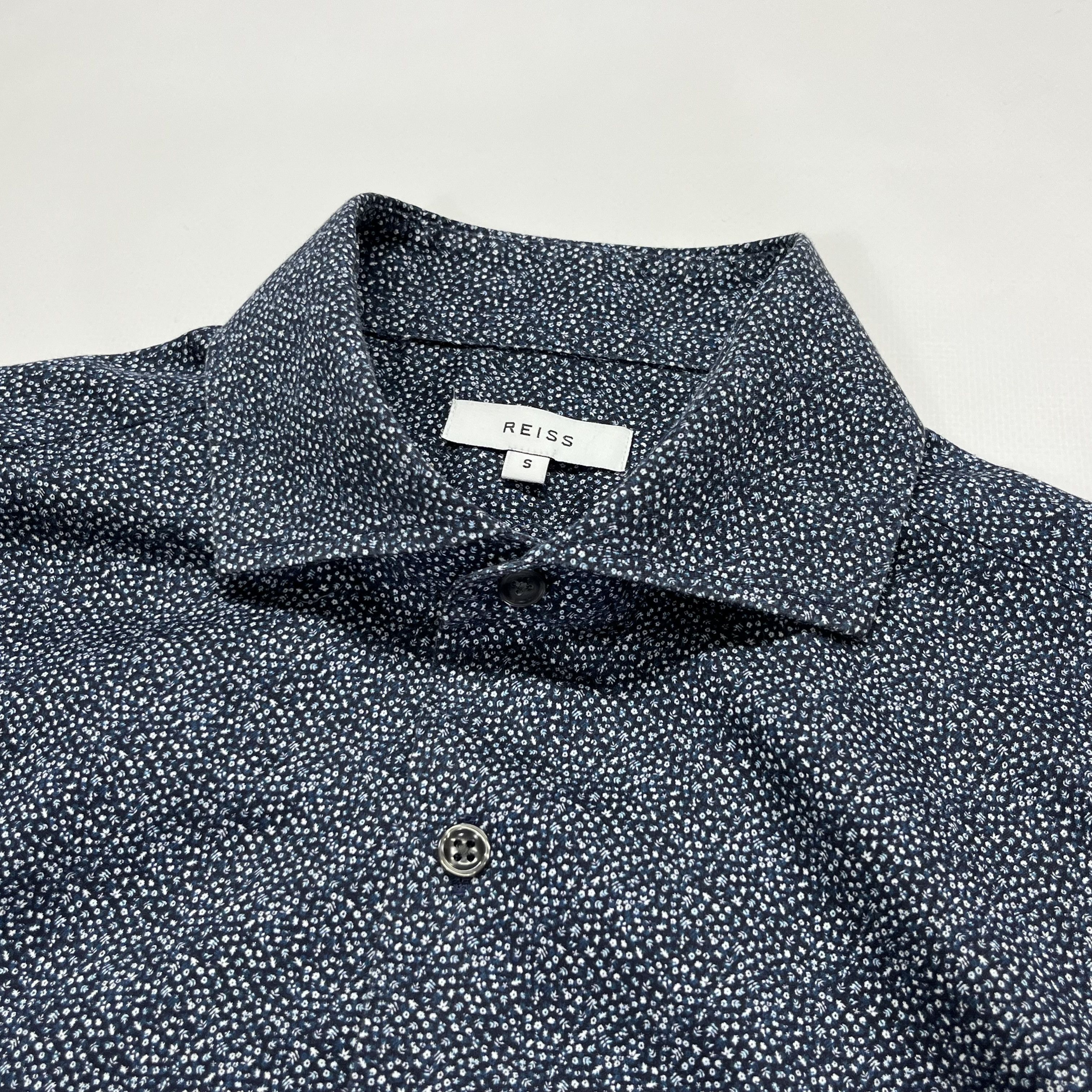 Designer × Reiss Reiss Pacific Micro Print Regular Fit Shirt Size US S / EU 44-46 / 1 - 8 Thumbnail