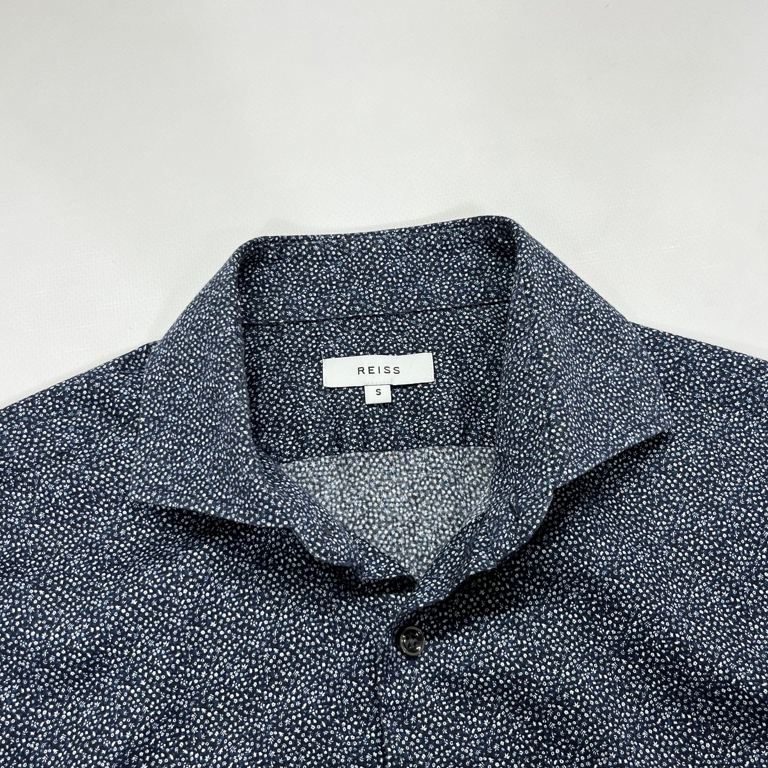 Designer × Reiss Reiss Pacific Micro Print Regular Fit Shirt Size US S / EU 44-46 / 1 - 7 Thumbnail