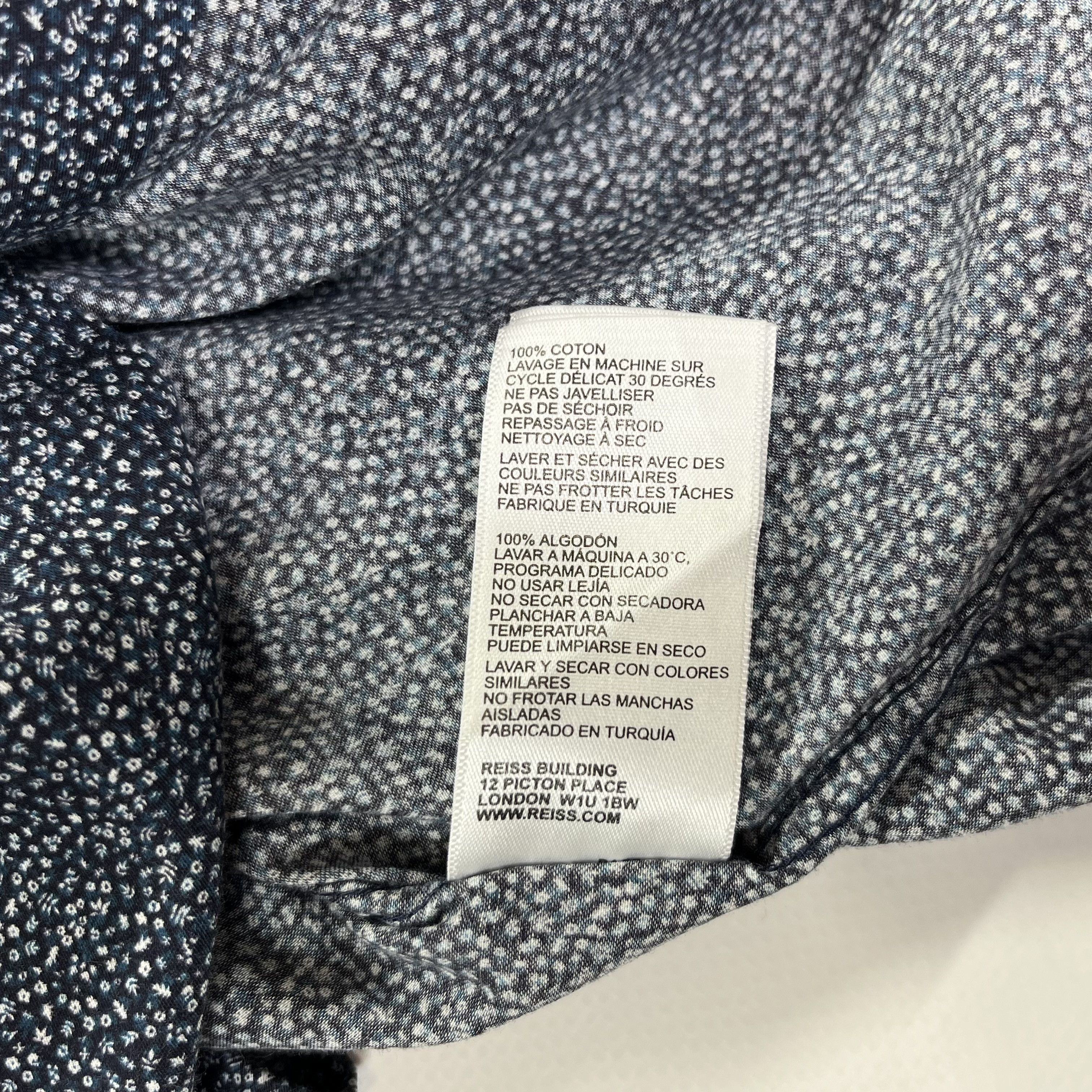 Designer × Reiss Reiss Pacific Micro Print Regular Fit Shirt Size US S / EU 44-46 / 1 - 12 Thumbnail