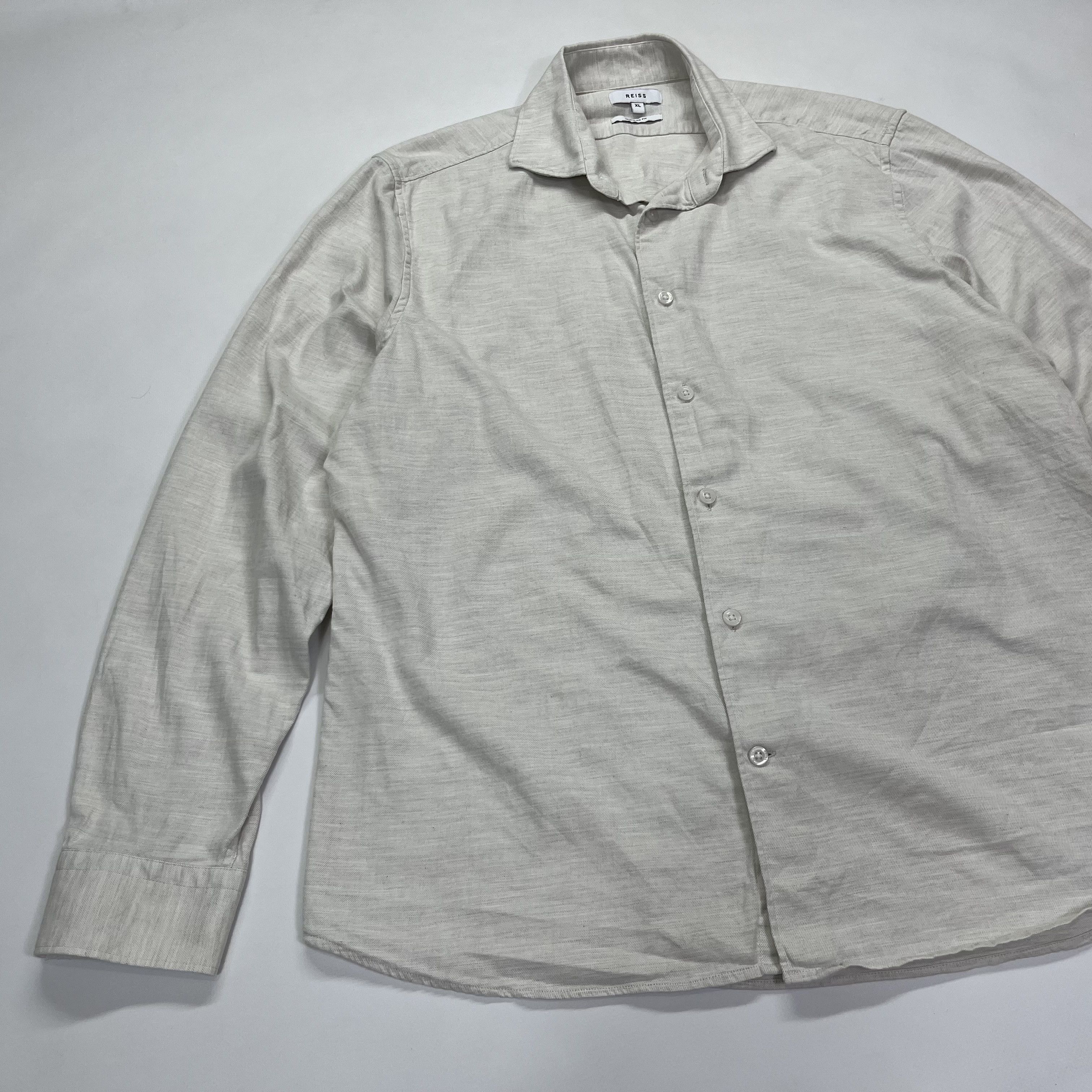 Designer × Reiss Reiss Wall Brushed Regular Fit Cotton Shirt Size US XL / EU 56 / 4 - 5 Thumbnail