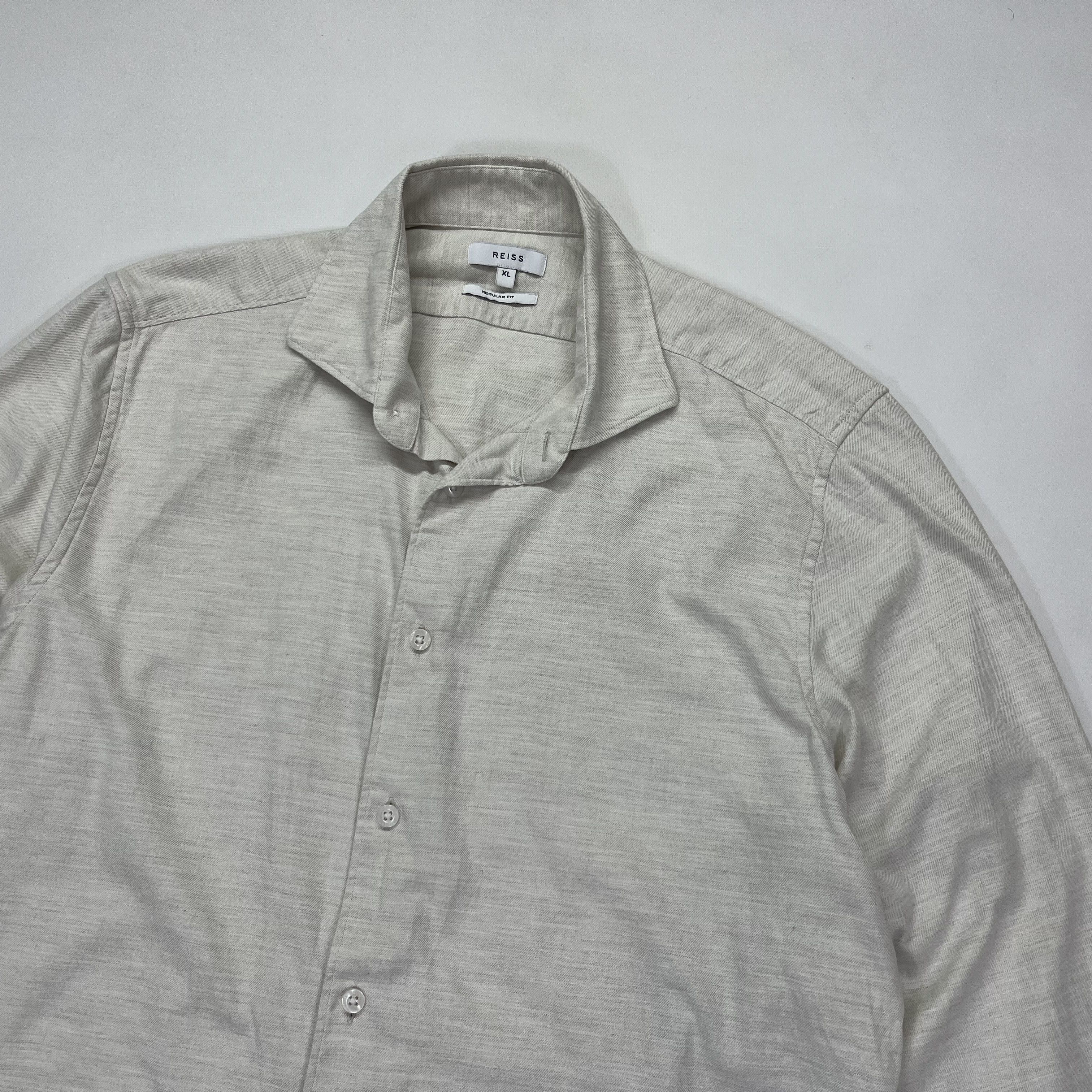 Designer × Reiss Reiss Wall Brushed Regular Fit Cotton Shirt Size US XL / EU 56 / 4 - 2 Thumbnail