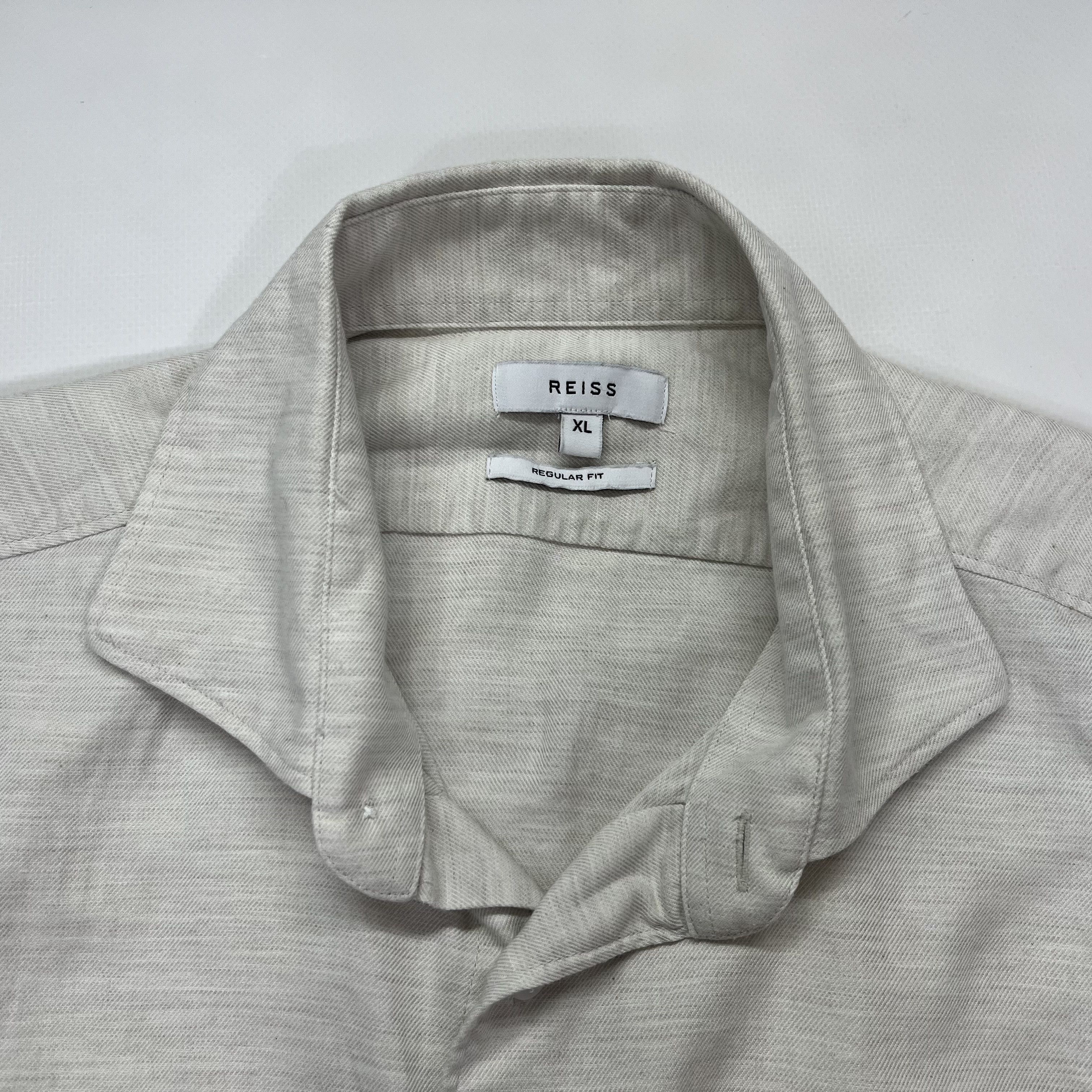 Designer × Reiss Reiss Wall Brushed Regular Fit Cotton Shirt Size US XL / EU 56 / 4 - 3 Thumbnail