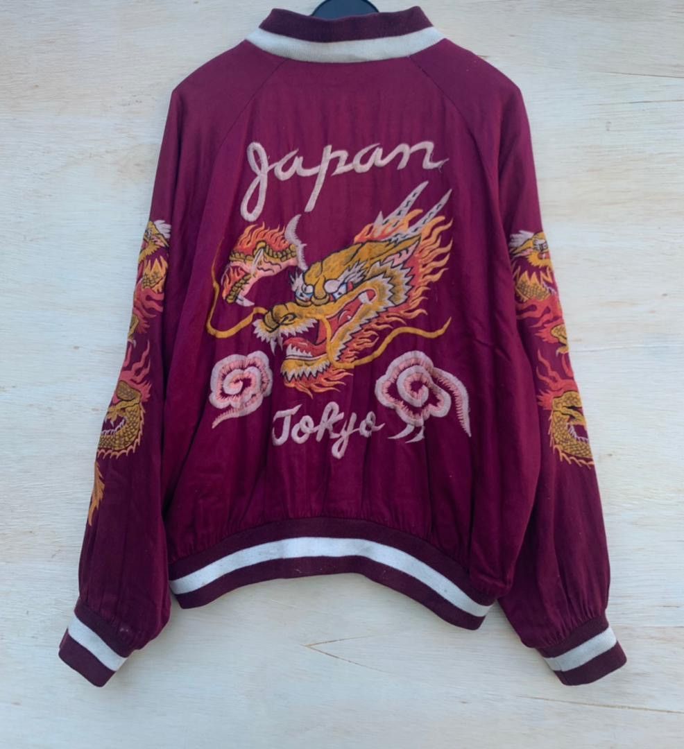 Japanese Brand × Vintage Vintage Sukajan Souvenir Jacket Satin Size US XL / EU 56 / 4 - 2 Thumbnail