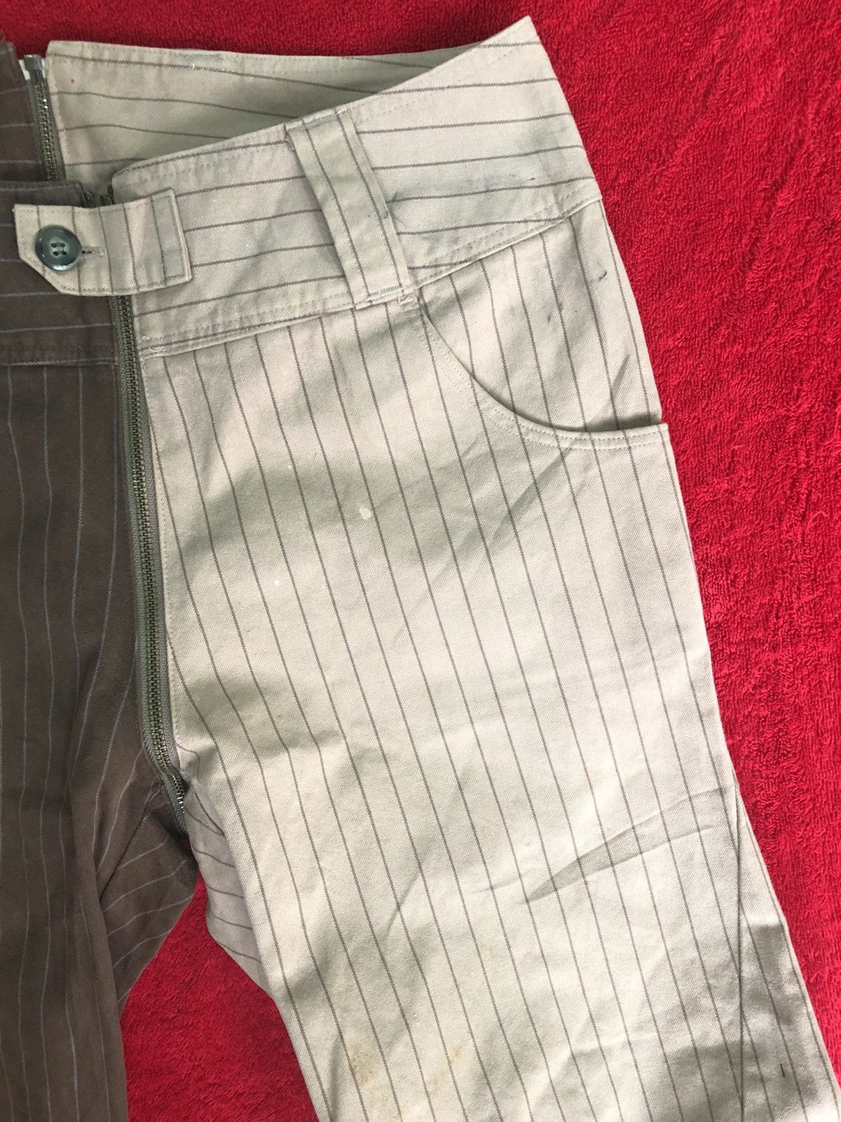 Designer × Japanese Brand SuperRare two tones allover zipper stripes pants design Size US 32 / EU 48 - 7 Thumbnail