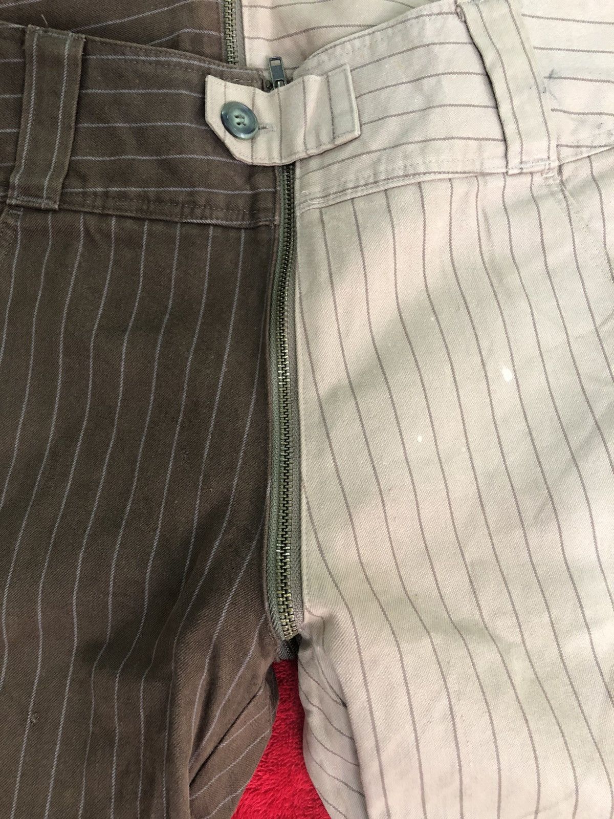 Designer × Japanese Brand SuperRare two tones allover zipper stripes pants design Size US 32 / EU 48 - 2 Thumbnail