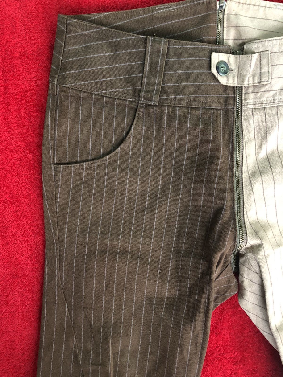 Designer × Japanese Brand SuperRare two tones allover zipper stripes pants design Size US 32 / EU 48 - 6 Thumbnail