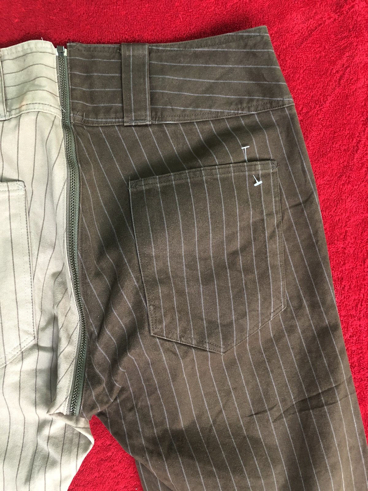 Designer × Japanese Brand SuperRare two tones allover zipper stripes pants design Size US 32 / EU 48 - 10 Thumbnail