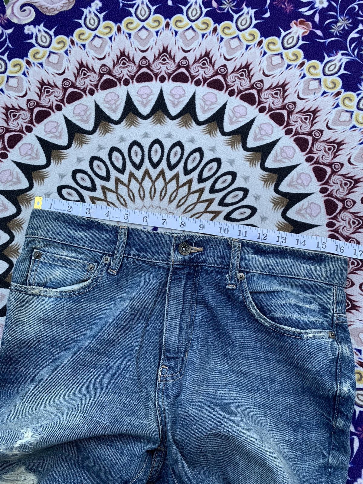 Japanese Brand Grageblue Distressed Denim Size US 33 - 13 Thumbnail