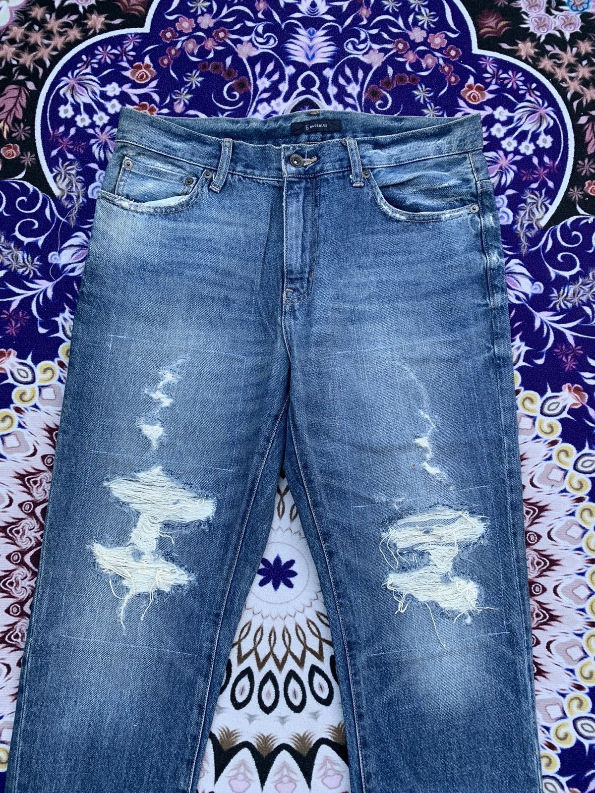 Japanese Brand Grageblue Distressed Denim Size US 33 - 4 Thumbnail