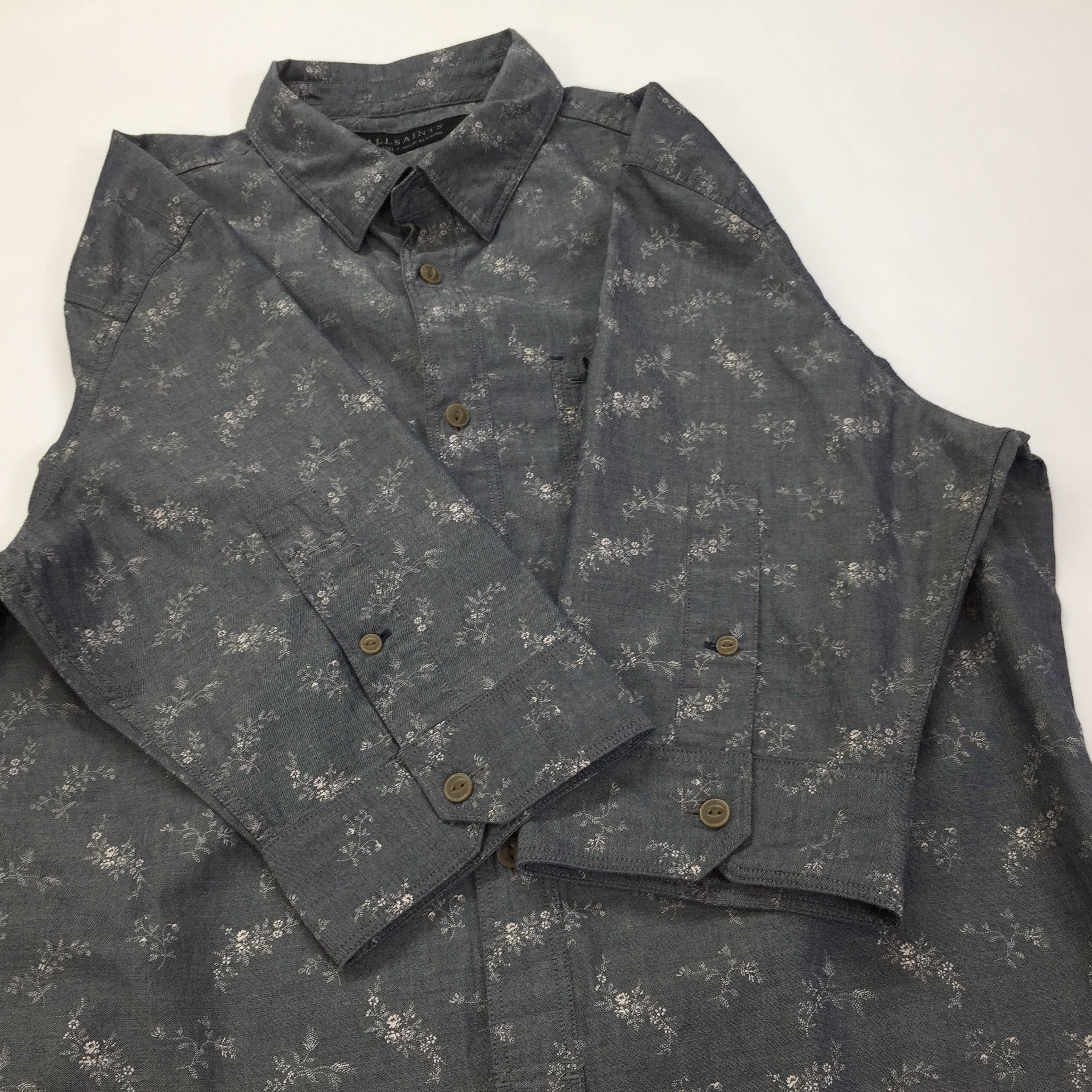 Allsaints × Designer Allsaints Quincey HS Shirt NEW Size US M / EU 48-50 / 2 - 8 Thumbnail