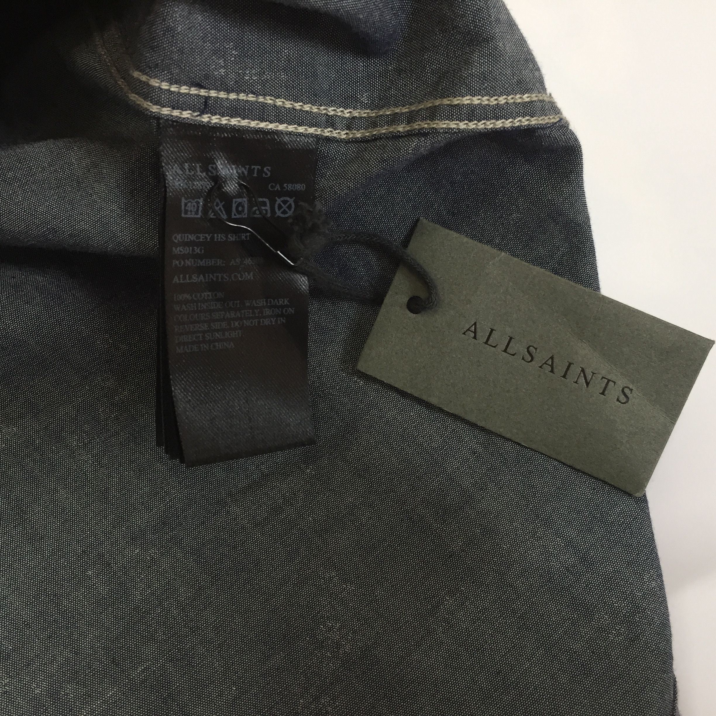 Allsaints × Designer Allsaints Quincey HS Shirt NEW Size US M / EU 48-50 / 2 - 6 Thumbnail