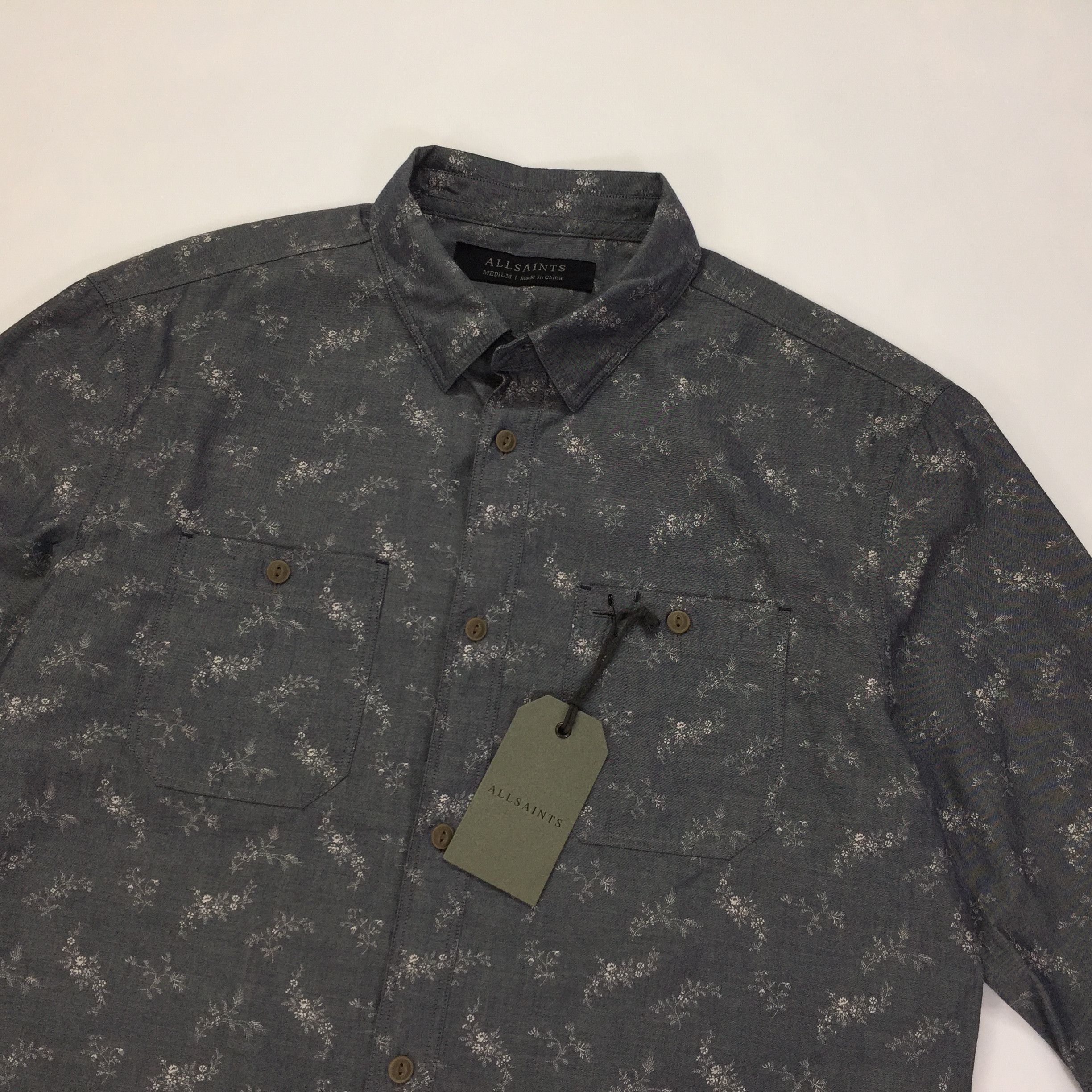 Allsaints × Designer Allsaints Quincey HS Shirt NEW Size US M / EU 48-50 / 2 - 2 Thumbnail