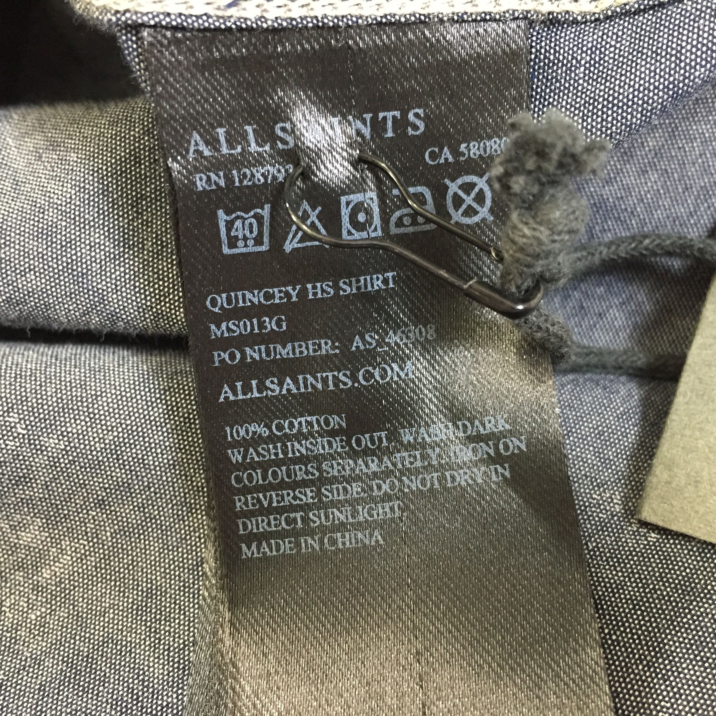 Allsaints × Designer Allsaints Quincey HS Shirt NEW Size US M / EU 48-50 / 2 - 7 Thumbnail