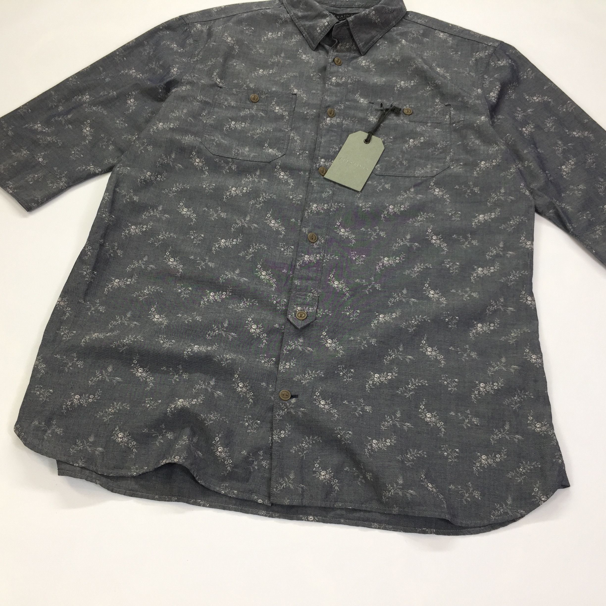 Allsaints × Designer Allsaints Quincey HS Shirt NEW Size US M / EU 48-50 / 2 - 3 Thumbnail