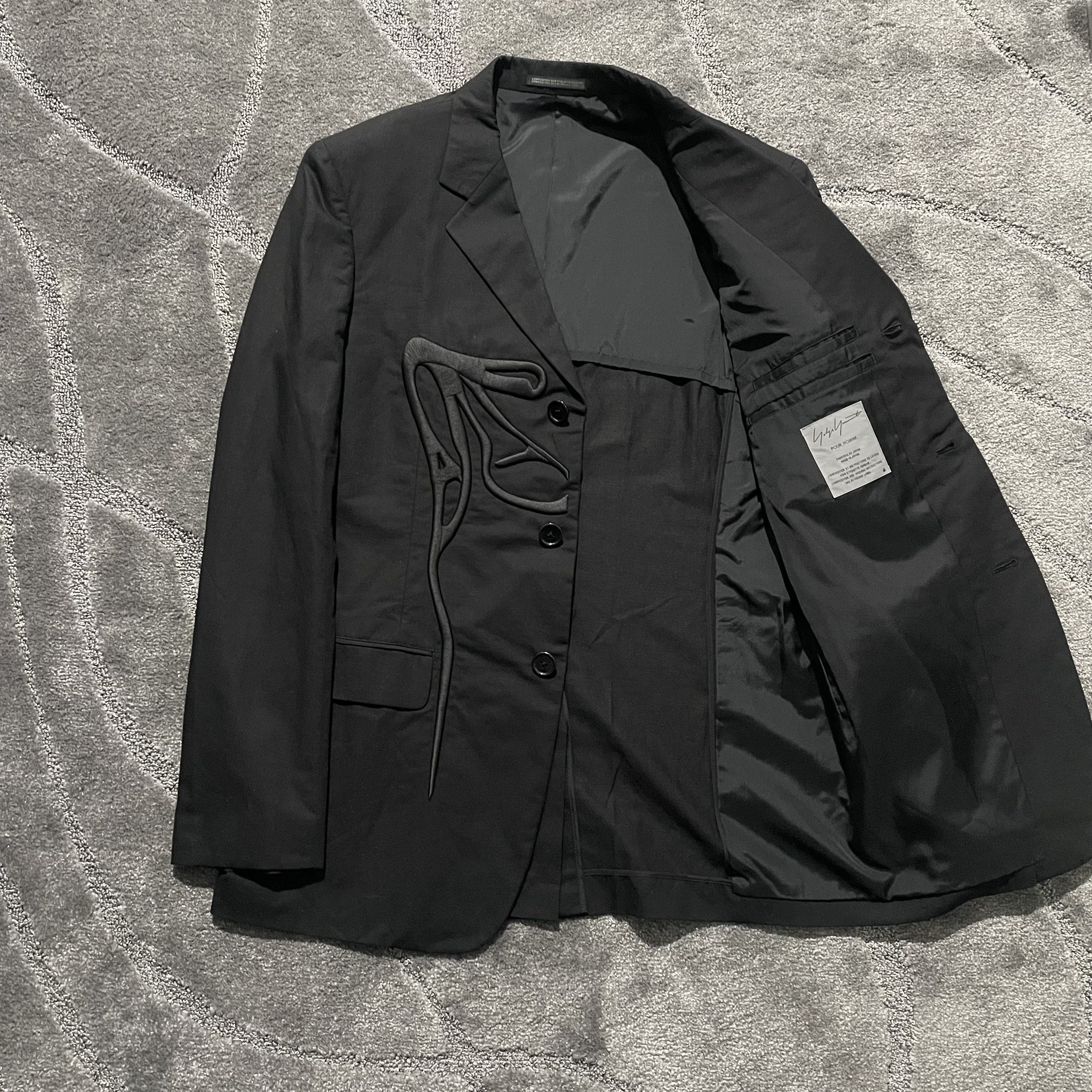 Yohji Yamamoto Yohji Yamamoto SS2009 Thick Silk Embroidered Scissor Jacket Size US XL / EU 56 / 4 - 2 Thumbnail