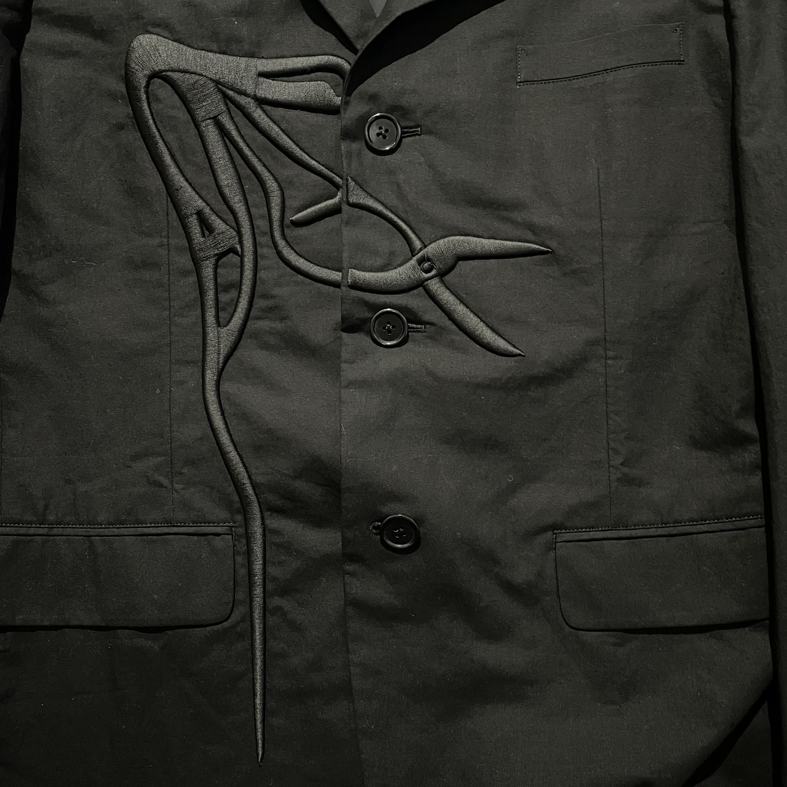 Yohji Yamamoto Yohji Yamamoto SS2009 Thick Silk Embroidered Scissor Jacket Size US XL / EU 56 / 4 - 3 Thumbnail