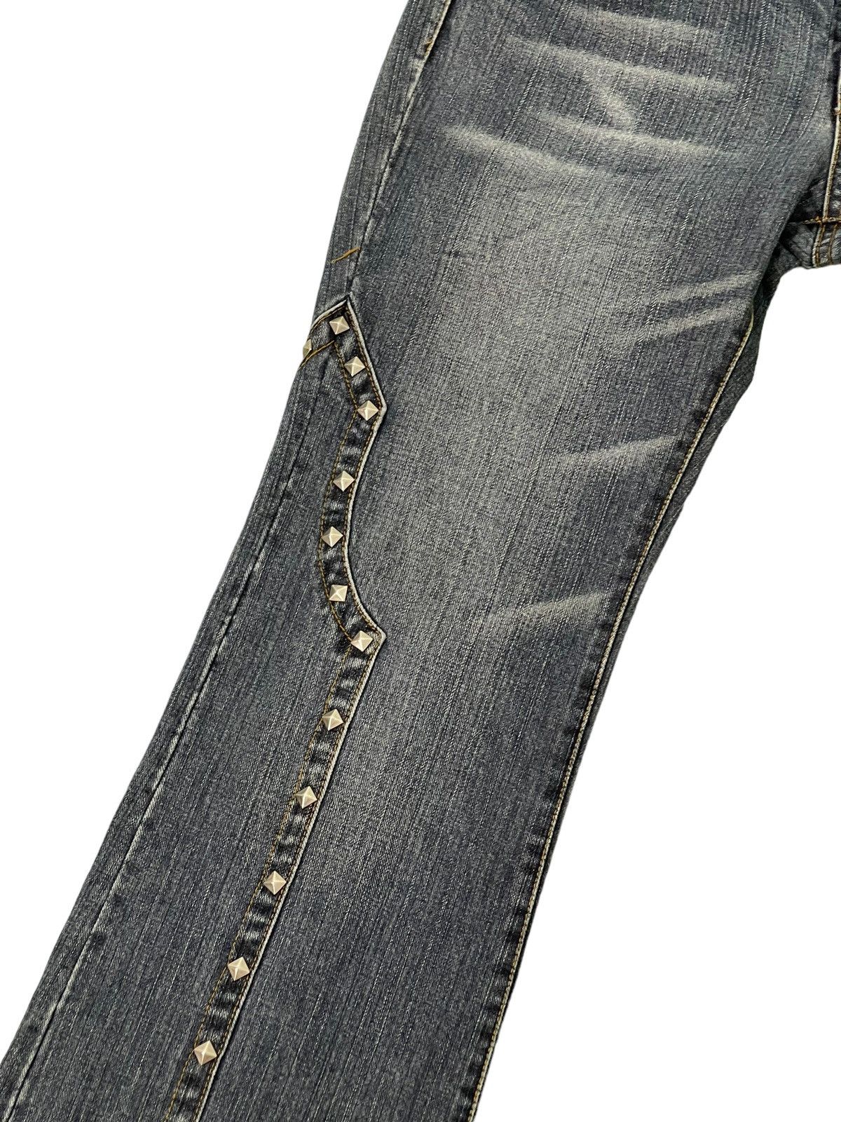 Japanese Brand Flare Jeans Custom Culture Spikey Gothic Boot Cut 2🟦3 Size US 32 / EU 48 - 6 Thumbnail