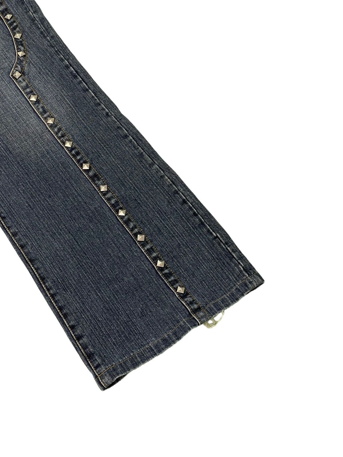 Japanese Brand Flare Jeans Custom Culture Spikey Gothic Boot Cut 2🟦3 Size US 32 / EU 48 - 4 Thumbnail