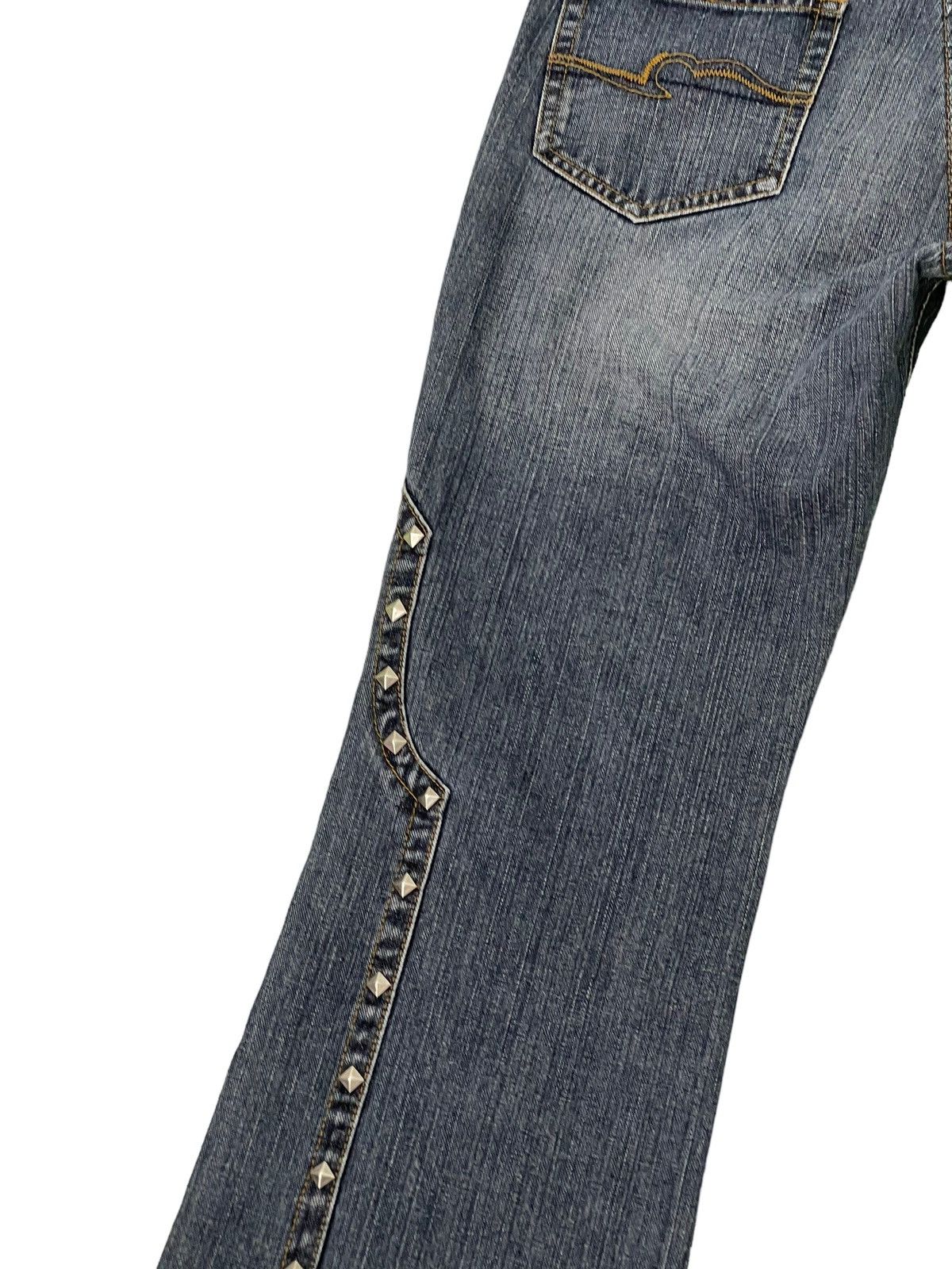 Japanese Brand Flare Jeans Custom Culture Spikey Gothic Boot Cut 2🟦3 Size US 32 / EU 48 - 17 Thumbnail