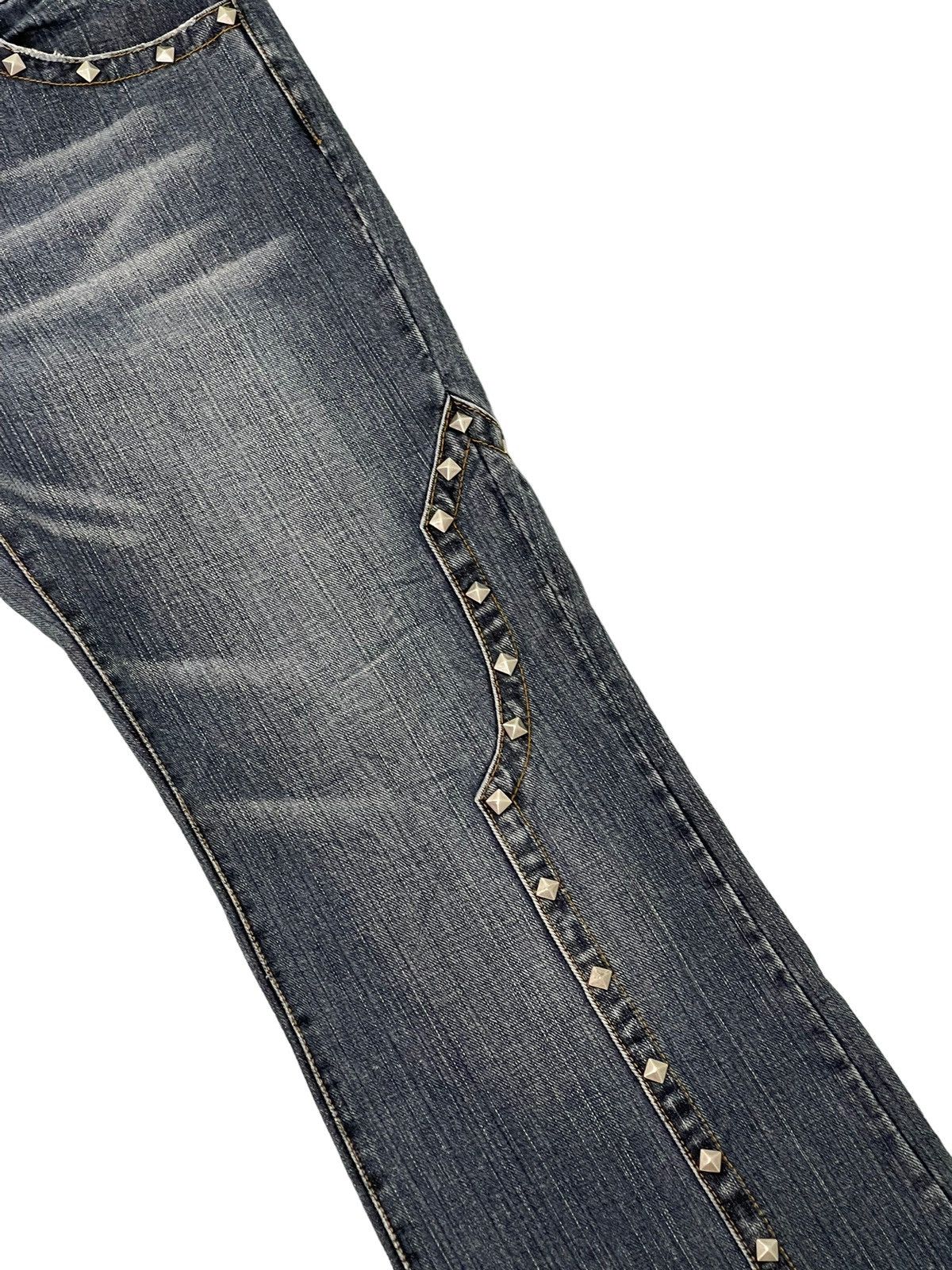 Japanese Brand Flare Jeans Custom Culture Spikey Gothic Boot Cut 2🟦3 Size US 32 / EU 48 - 7 Thumbnail