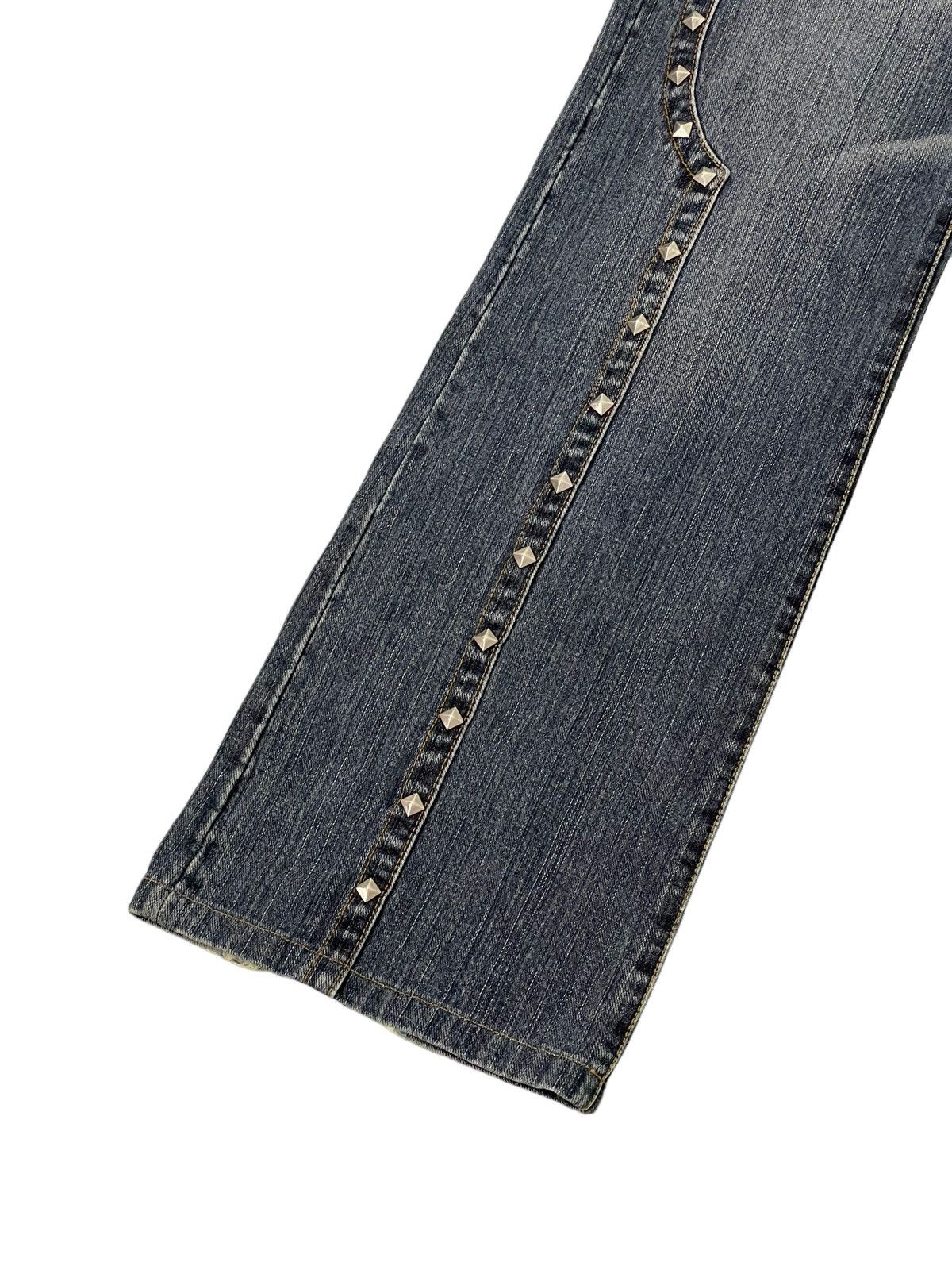 Japanese Brand Flare Jeans Custom Culture Spikey Gothic Boot Cut 2🟦3 Size US 32 / EU 48 - 5 Thumbnail