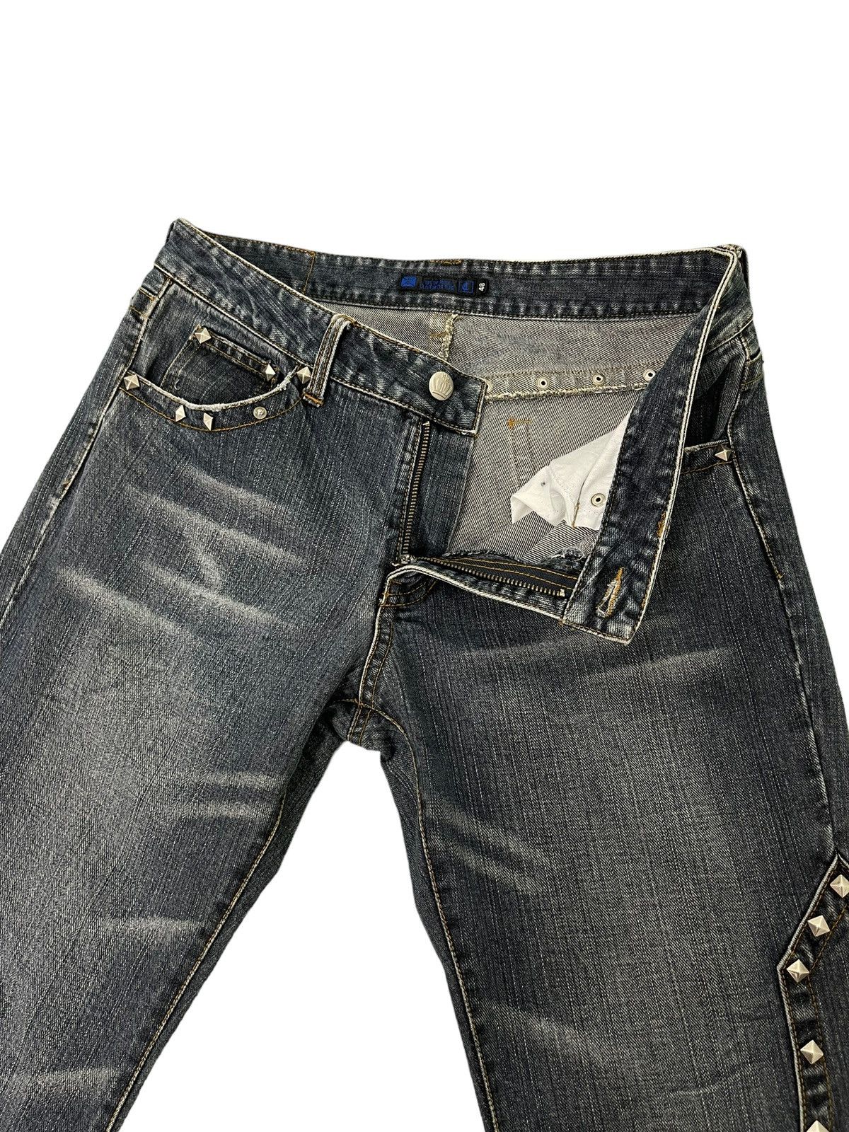 Japanese Brand Flare Jeans Custom Culture Spikey Gothic Boot Cut 2🟦3 Size US 32 / EU 48 - 11 Thumbnail