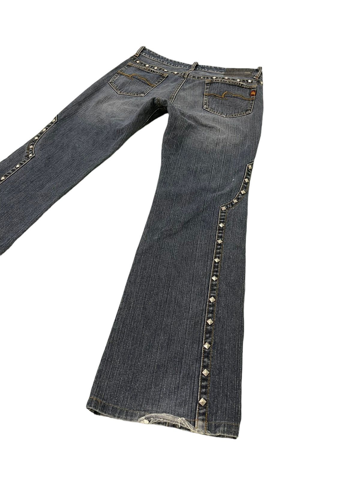 Japanese Brand Flare Jeans Custom Culture Spikey Gothic Boot Cut 2🟦3 Size US 32 / EU 48 - 14 Thumbnail