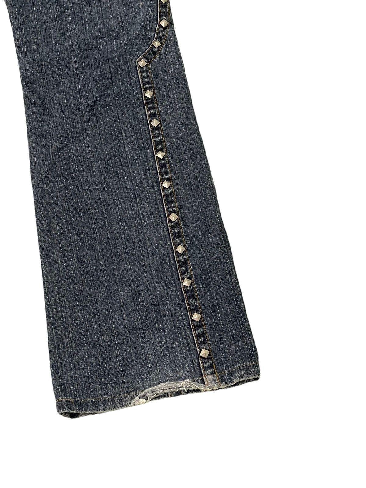 Japanese Brand Flare Jeans Custom Culture Spikey Gothic Boot Cut 2🟦3 Size US 32 / EU 48 - 15 Thumbnail