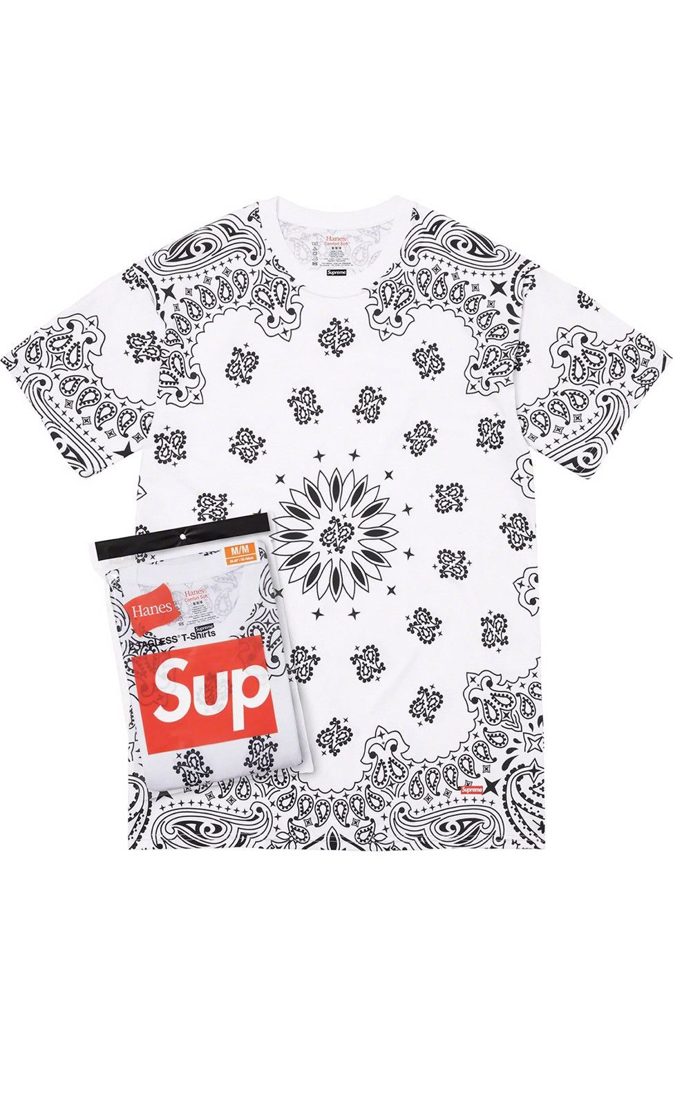 Supreme Supreme Hanes Bandana Paisley Tee - 1x Size ONE SIZE - 1 Thumbnail