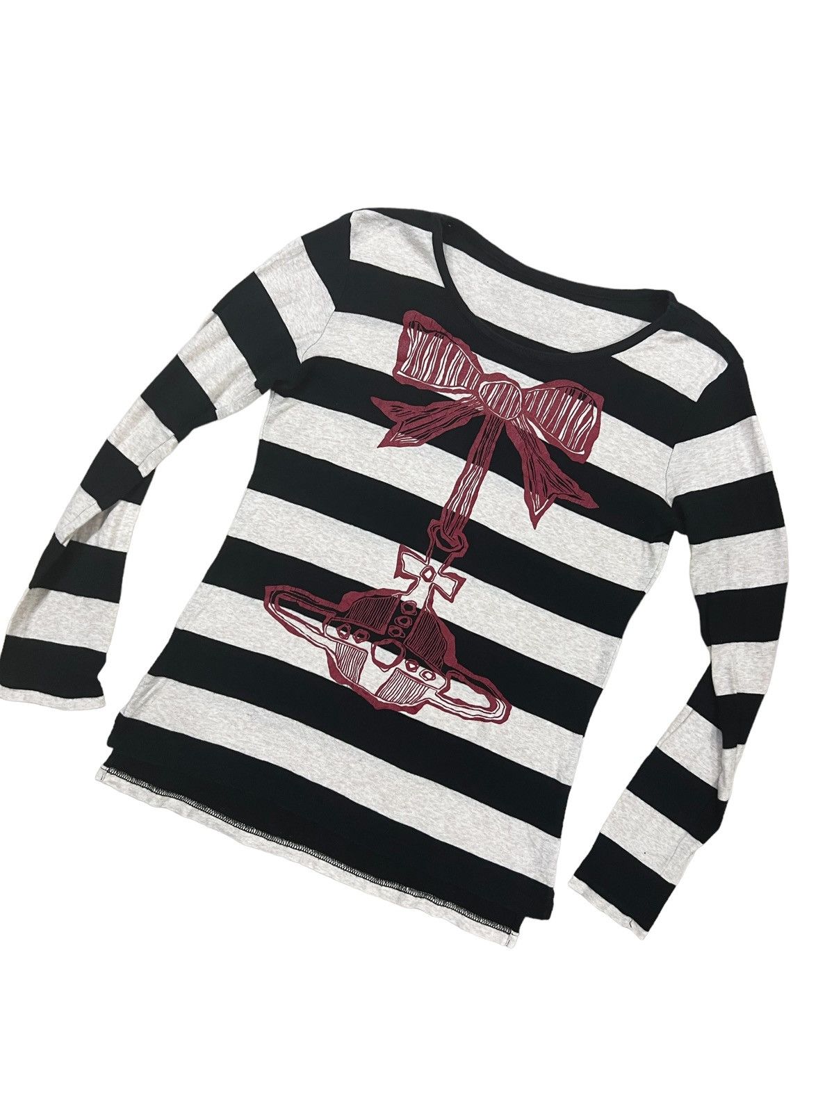 Seditionaries × Vivienne Westwood GRAIL🔥Vivienne Westwood Orb Logo Rockabilly Striped Muslin Size M / US 6-8 / IT 42-44 - 3 Thumbnail
