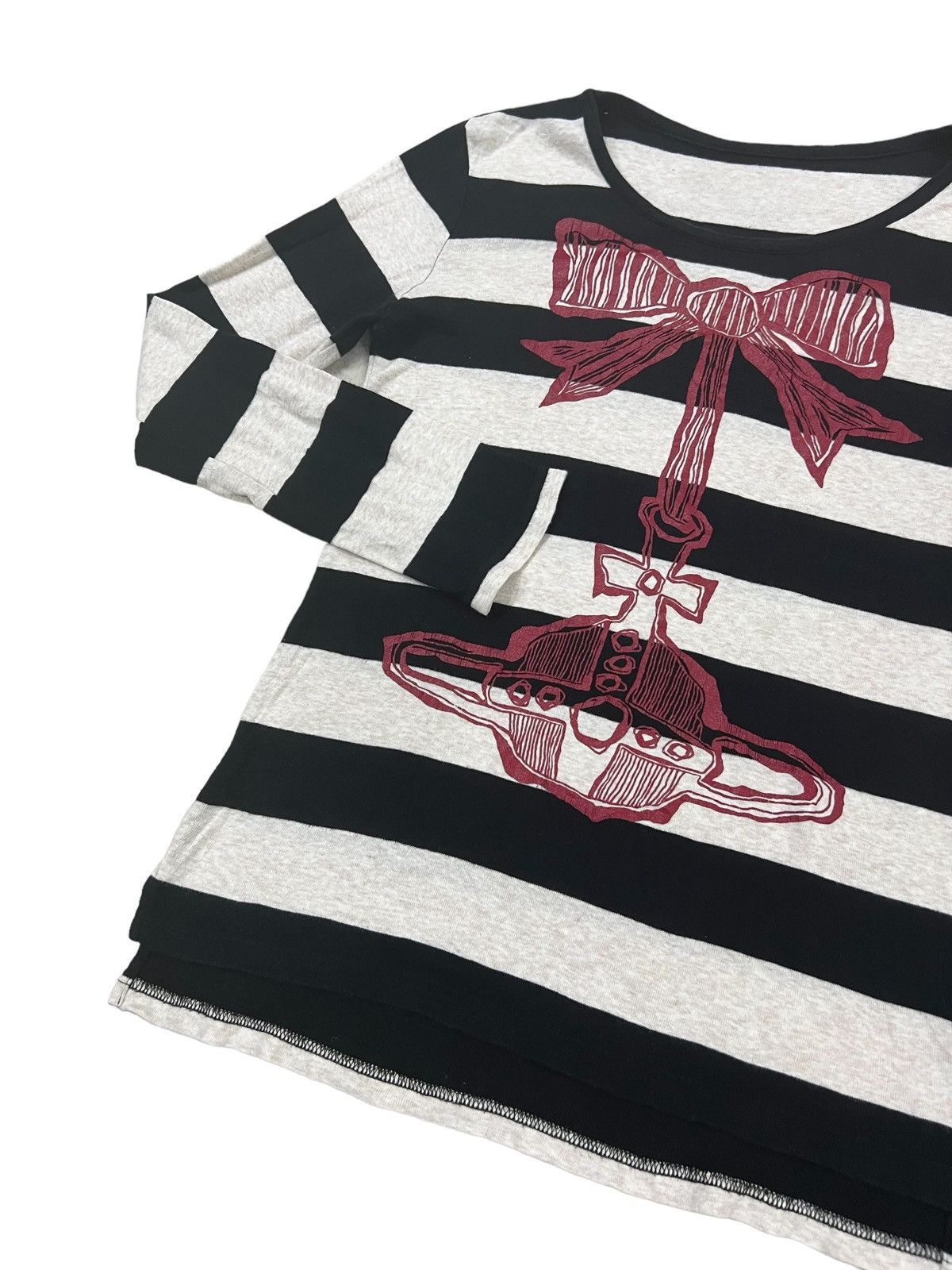 Seditionaries × Vivienne Westwood GRAIL🔥Vivienne Westwood Orb Logo Rockabilly Striped Muslin Size M / US 6-8 / IT 42-44 - 2 Thumbnail