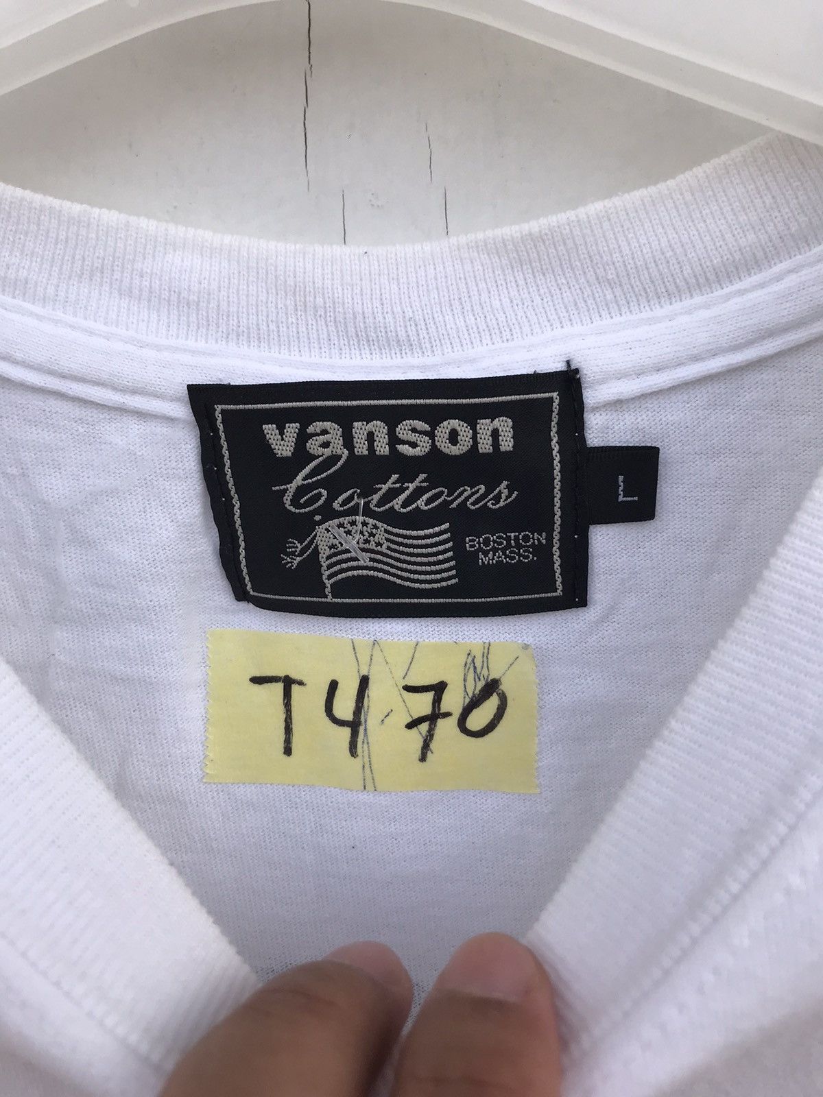 Vanson Leathers Vanson Spellout Pocket Tees Size US L / EU 52-54 / 3 - 3 Thumbnail