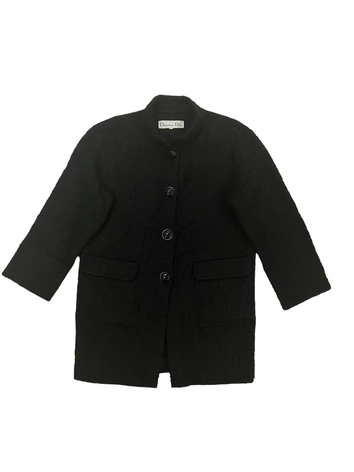 RARE🔥80s Christian Dior Mohair Hairy Wool Long Coat Jacket