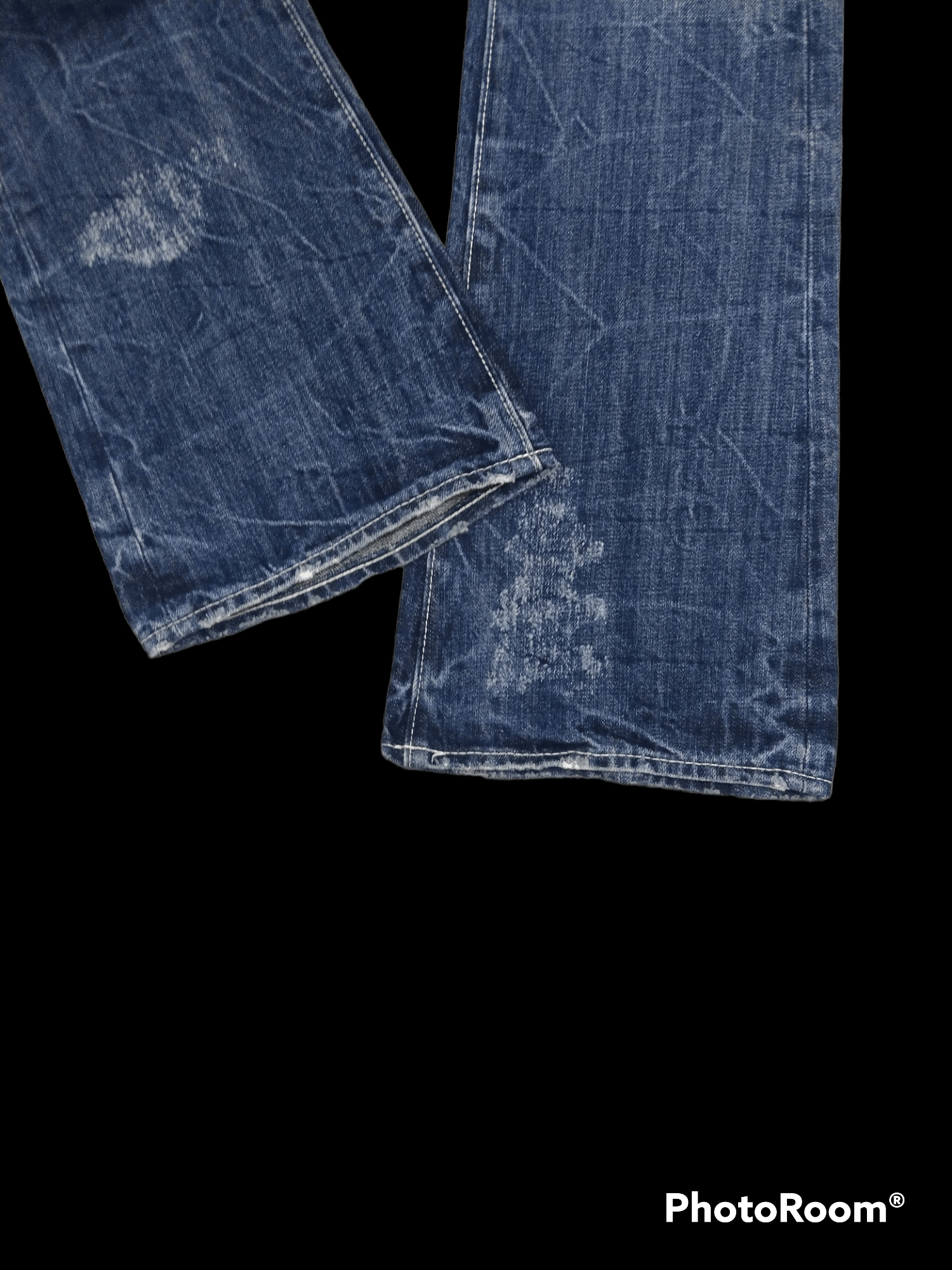 Japanese Brand FLARE STUDDED CAVARIA DENIM PANTS Size US 29 - 7 Thumbnail