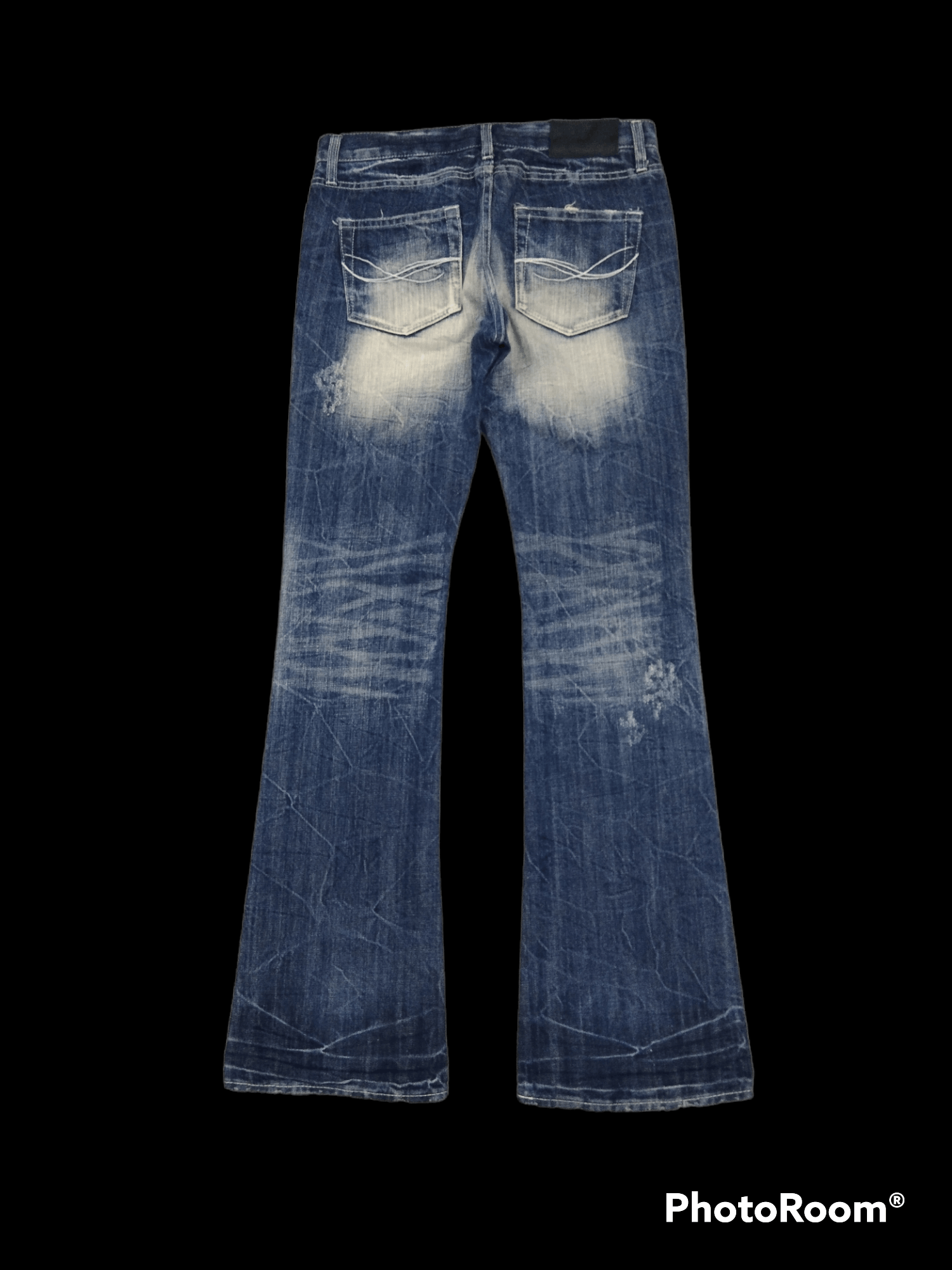 Japanese Brand FLARE STUDDED CAVARIA DENIM PANTS Size US 29 - 2 Thumbnail