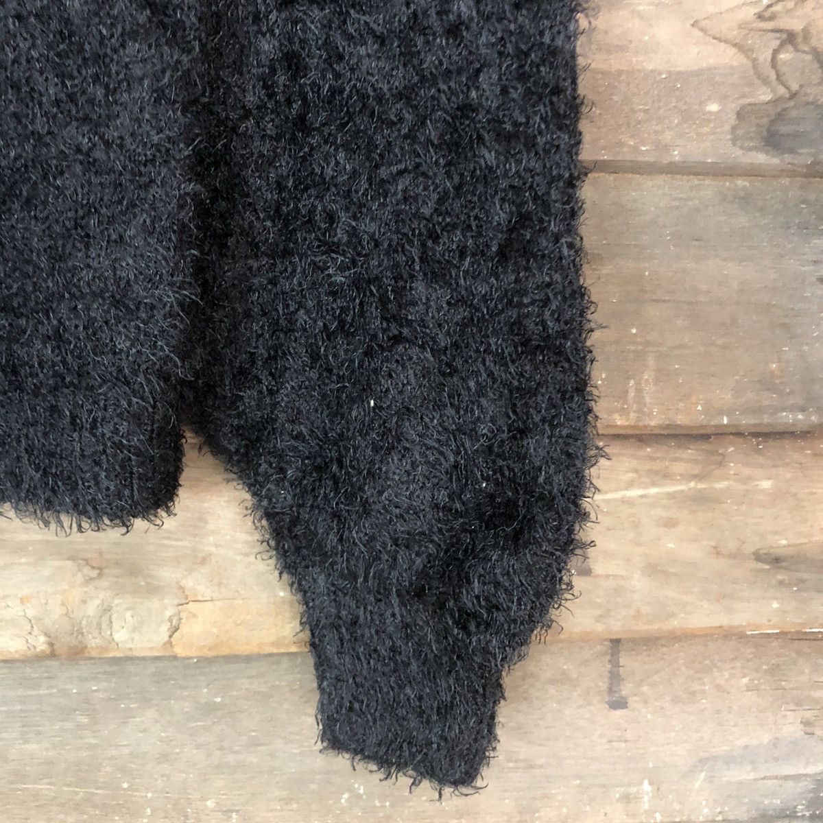 Homespun Knitwear DL GU Japan Black shag shaggy fur Mohair Knitwear #c1106 Size M / US 6-8 / IT 42-44 - 4 Thumbnail