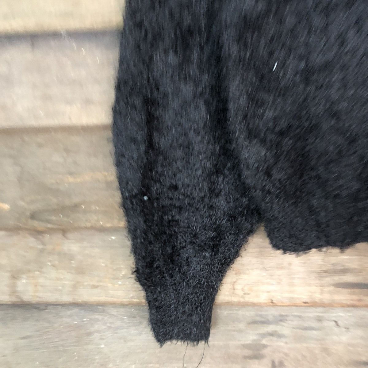 Homespun Knitwear DL GU Japan Black shag shaggy fur Mohair Knitwear #c1106 Size M / US 6-8 / IT 42-44 - 6 Thumbnail