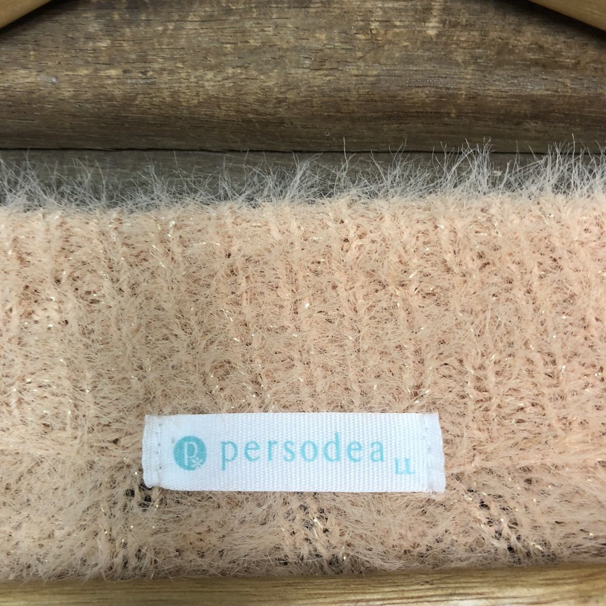 Homespun Knitwear DLL Persodea Peach Mohair SHag Shaggy fur Knitwear #c1104 Size L / US 10 / IT 46 - 10 Thumbnail