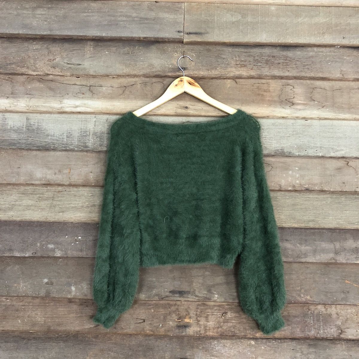 Japanese Brand DLL Dazzlin Green Mohair Shag Shaggy Knitwear #c1113 Size M / US 6-8 / IT 42-44 - 11 Thumbnail