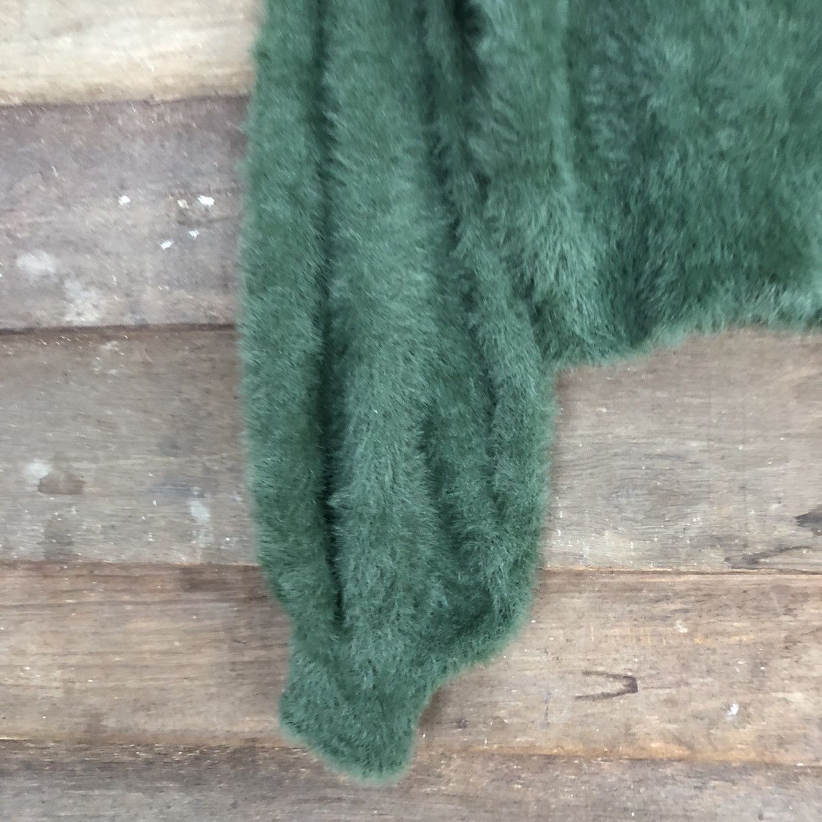 Japanese Brand DLL Dazzlin Green Mohair Shag Shaggy Knitwear #c1113 Size M / US 6-8 / IT 42-44 - 6 Thumbnail