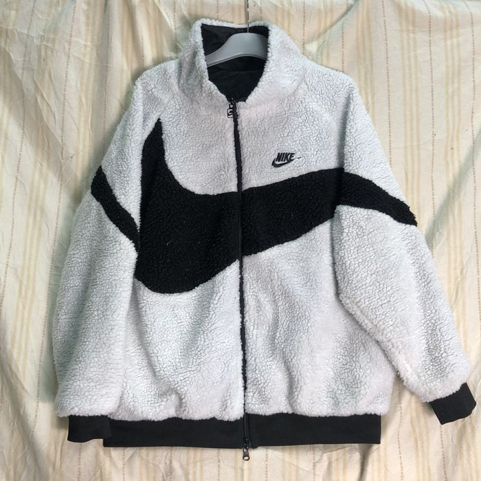 Nike Nike BIG SWOOSH REVERSIBLE BOA JACKET WHITE BLACK | Grailed