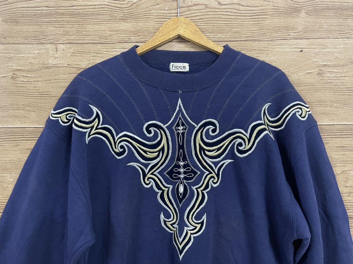 Japanese Brand × Vintage × Yoshiyuki Konishi Vintage Yoshiyuki Konishi Sweatshirt Embroidery With Diamond Size US L / EU 52-54 / 3 - 2 Thumbnail