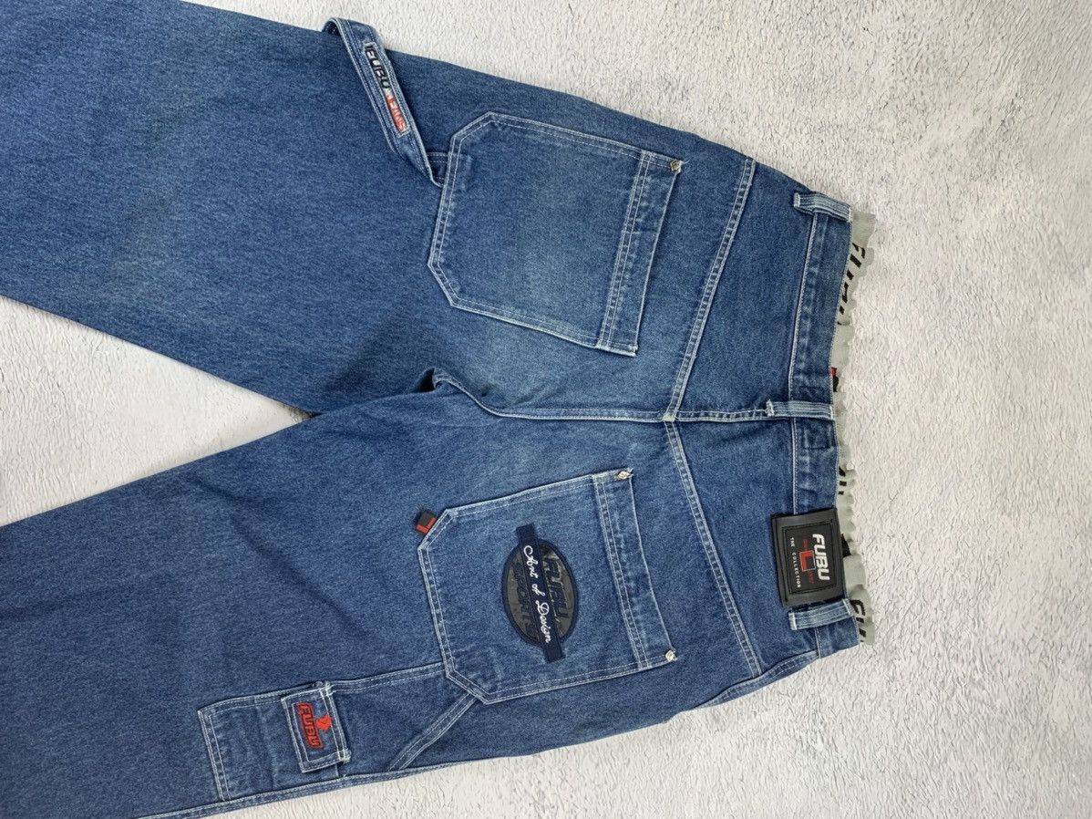 Jeans Baggy Fubu Vintage Noir – Taille S, Style Hip Hop Années 90, Occasion Très Bon état