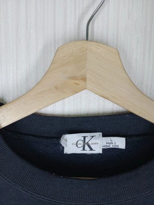 Calvin Klein × Vintage Rare Vintage Calvin Klein CK Big Logo Full Over Sweatshirt Size US L / EU 52-54 / 3 - 3 Thumbnail