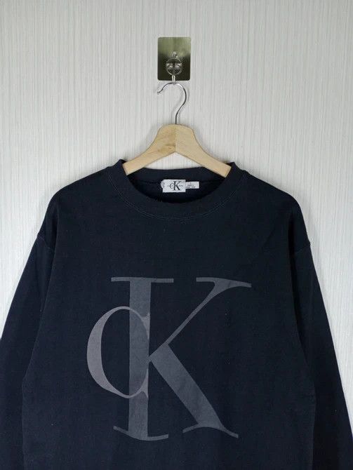 Calvin Klein × Vintage Rare Vintage Calvin Klein CK Big Logo Full Over Sweatshirt Size US L / EU 52-54 / 3 - 1 Thumbnail