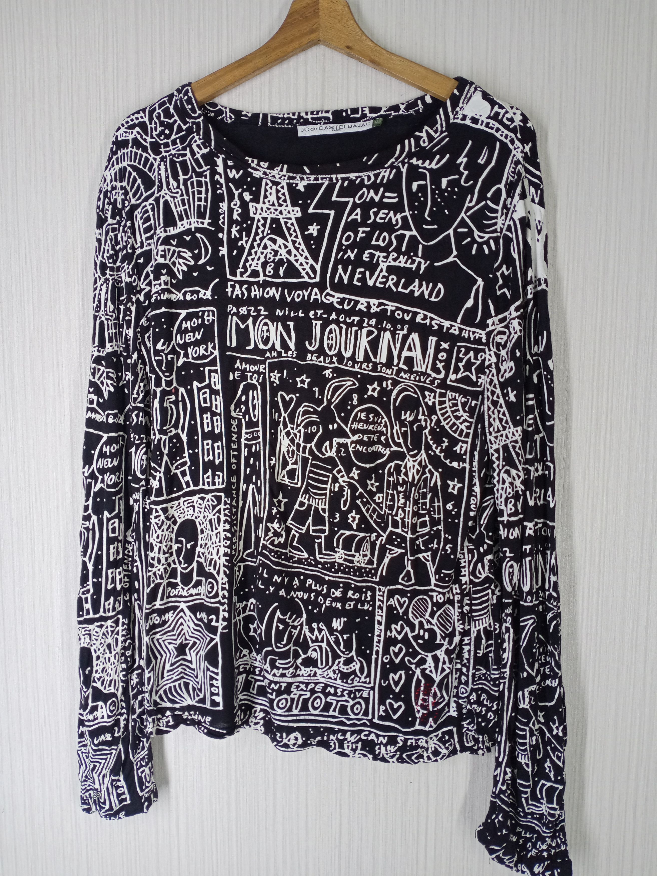 Jean Charles De Castelbajac Rare JC De Castelbajac Paris Full Print Art Tshirt Size US M / EU 48-50 / 2 - 1 Thumbnail