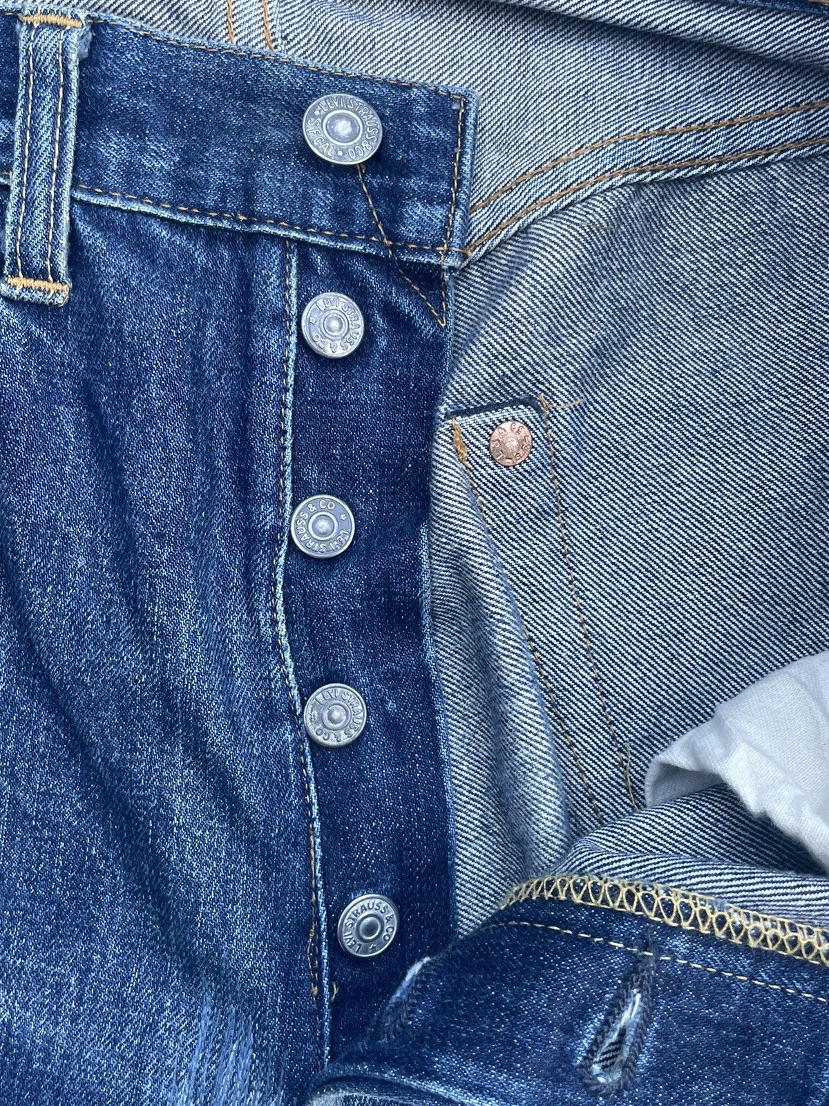 Levi's Vintage 1998 Levis 501 XX E Distresed & Rework Size US 31 - 20 Thumbnail