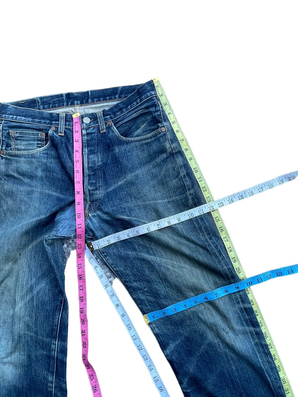 Levi's Vintage 1998 Levis 501 XX E Distresed & Rework Size US 31 - 25 Thumbnail